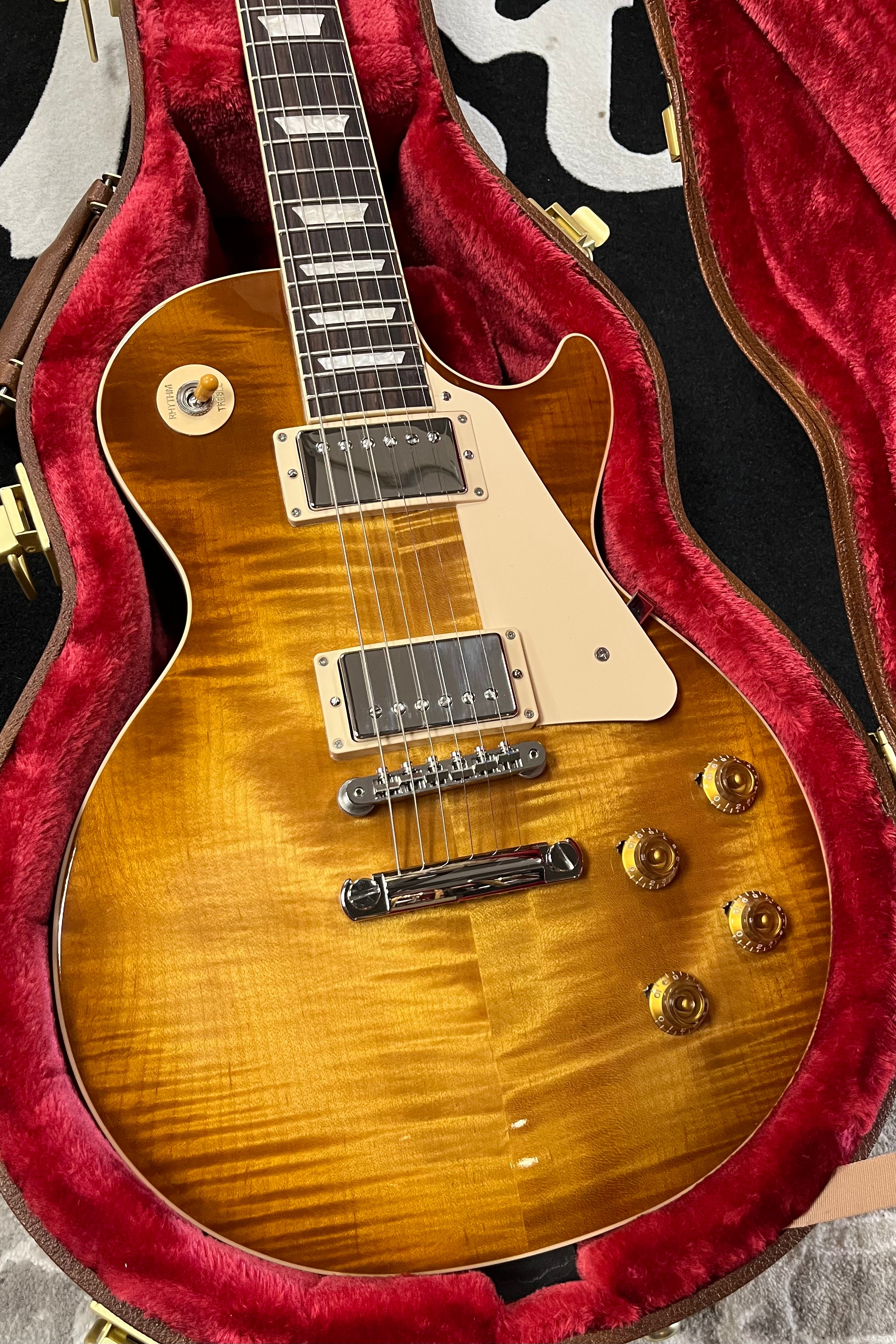 Gibson USA Les Paul Standard 50s Figured Flame Limited Top /  Cherry Back  - Dirty Lemon Burst LPS5J24DRNH SERIAL NUMBER 222740262 - 9.6 LBS