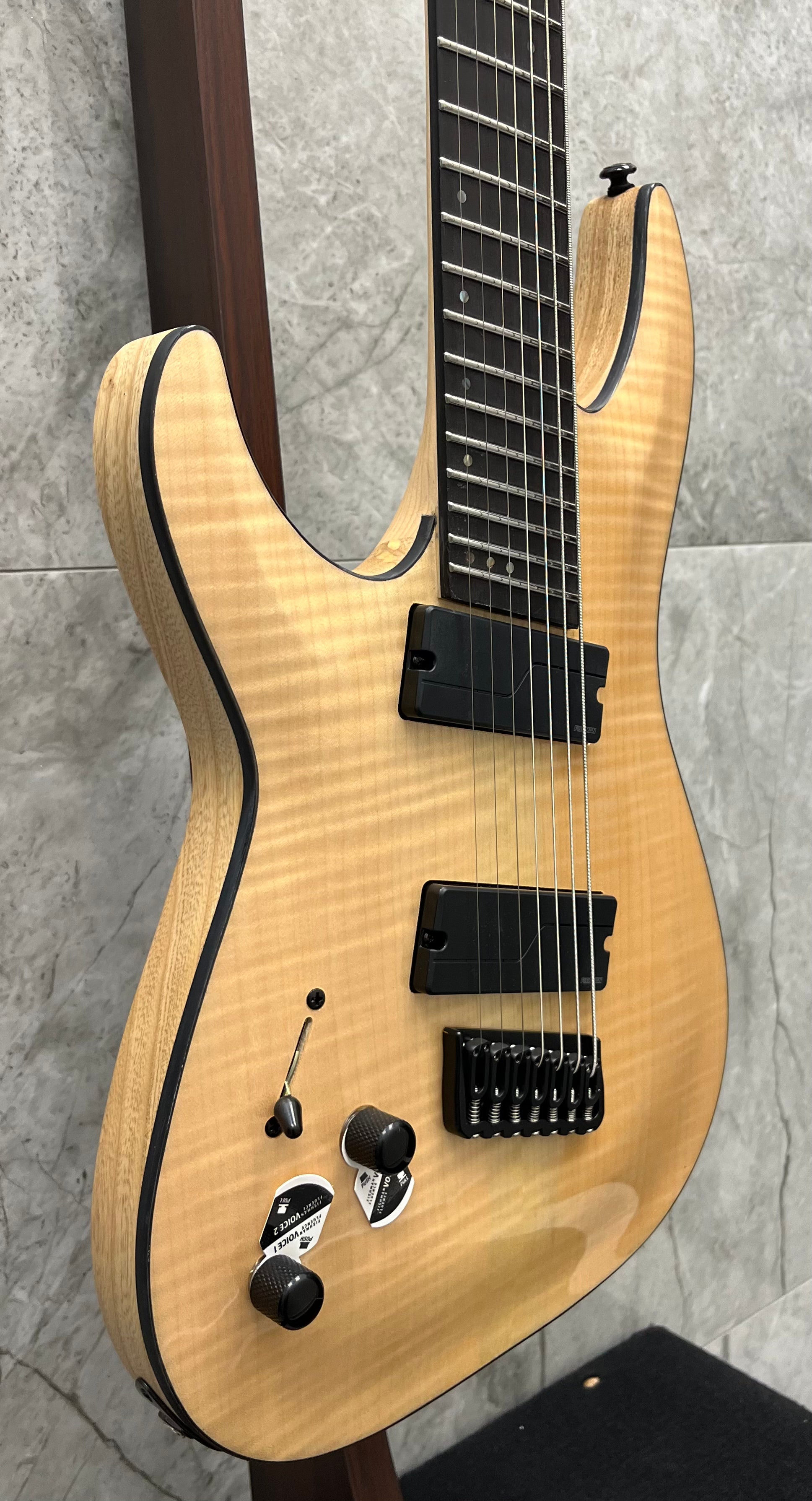 Schecter 10 String Schecter 7 String Left handed Elite Multi Scale in Gloss Natural 1367 ...