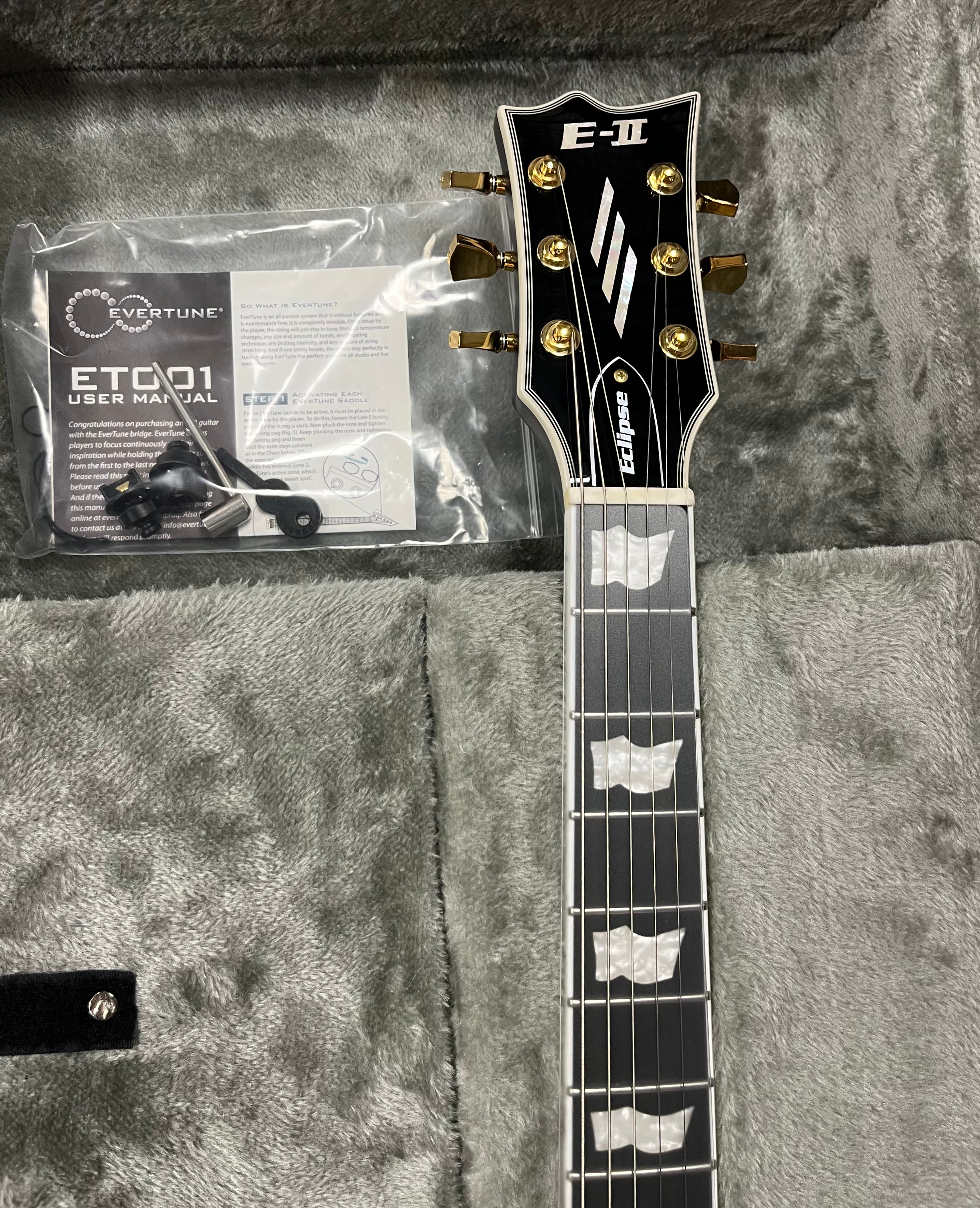 ESP E-II EII MADE IN JAPAN Eclipse Full Thickness Evertune Black EIIECFTETBLK SERIAL NUMBER ES0812233 - 8.4 LBS