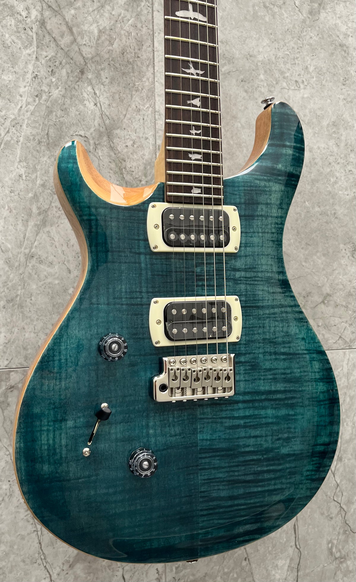 PRS Guitars Se Custom 24 Left Handed – Slate Blue 115979:SB SERIAL NUM ...