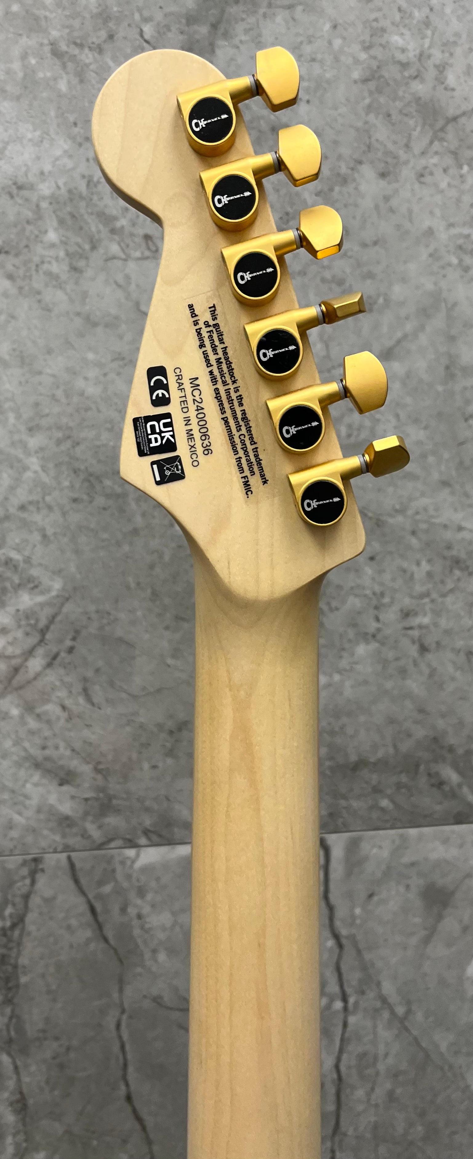 Charvel Pro-Mod DK24 HH FR M Mahogany with Quilt Maple Maple Fingerboard Dark Amber 2969431558 SERIAL MC24000636 - 7.4 LBS