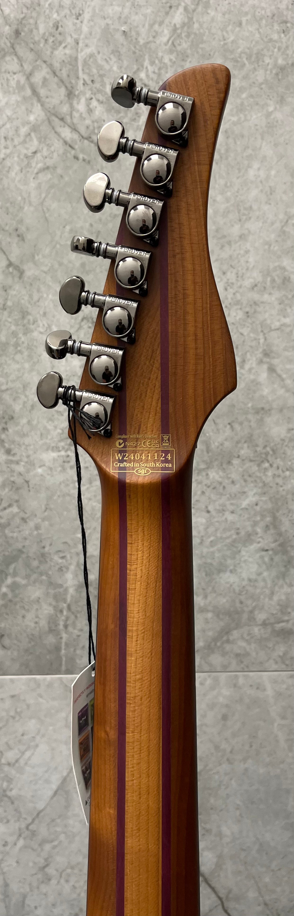 Schecter Banshee Mach-7 7 String FR-S W/ SUSTAINIAC Electric Guitar, Fallout Burst Finish 1413-SHC