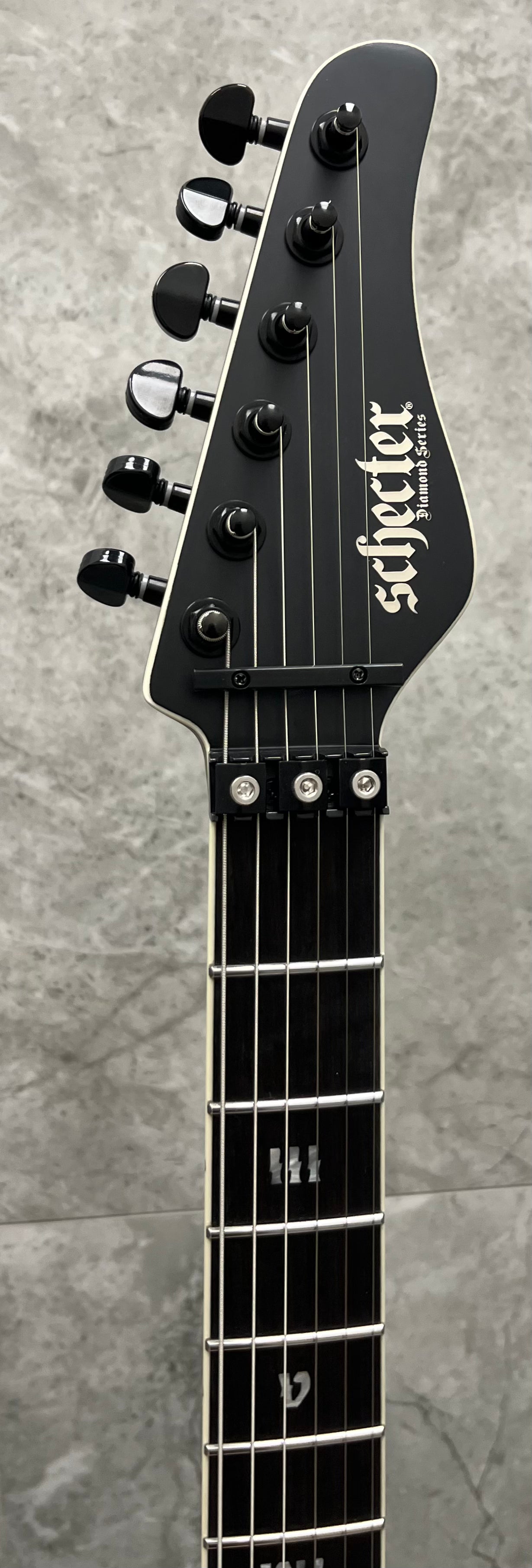 Schecter Pt 6 Fr S SLS ELITE Evil Twin w/ Sustainiac and Floyd Rose Satin Black 1383-SHC SERIAL NUMBER W25020053 - 8.6 LBS