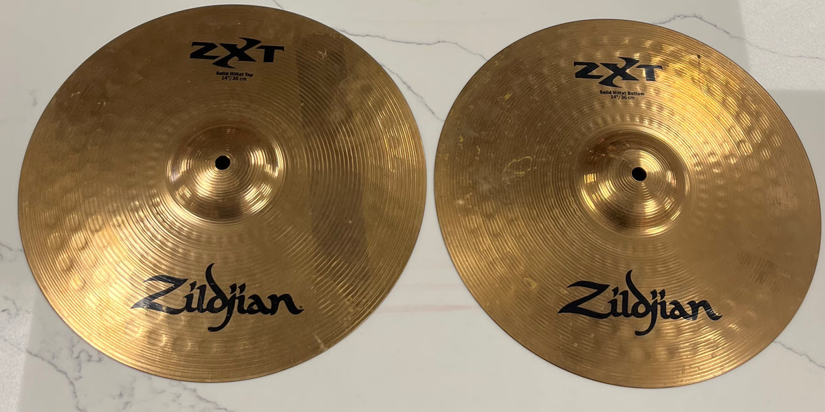 Zildjian ZXT Solid Hi-Hats 14 INCH 36cm PAIR FLOOR MODEL GOOD