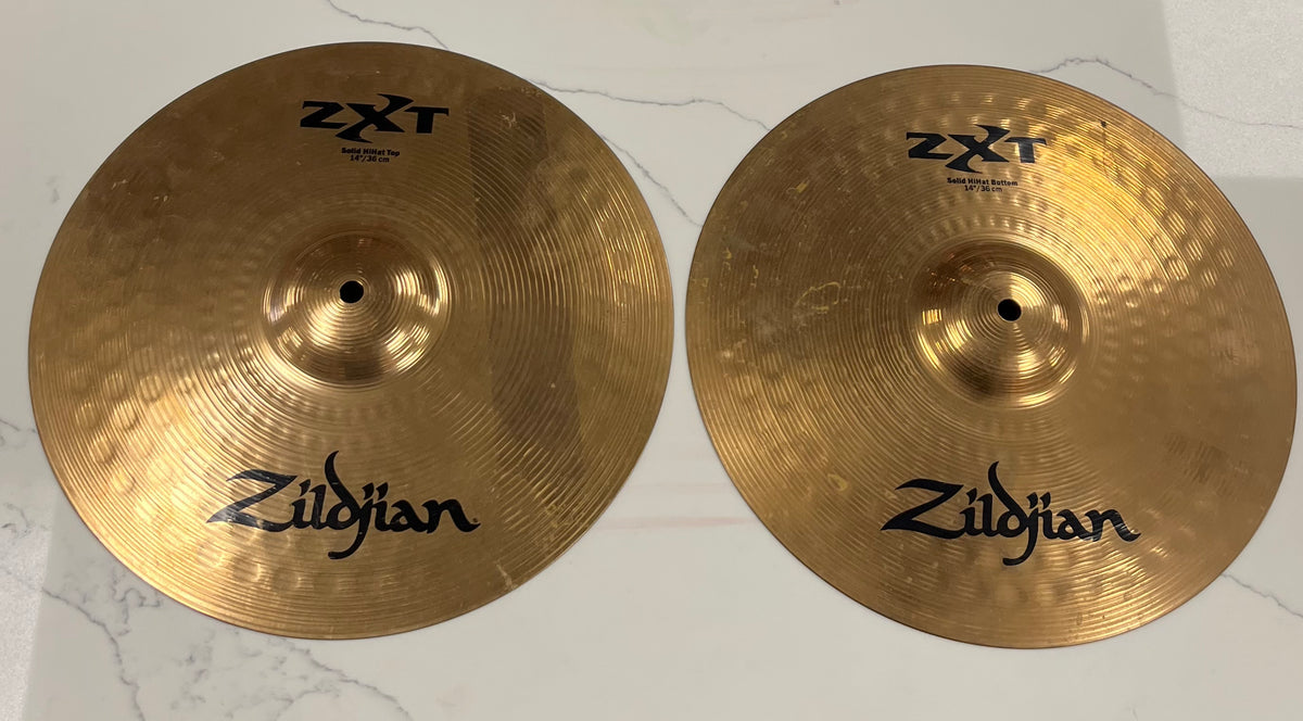 Zildjian ZXT Solid Hi-Hats 14 INCH 36cm PAIR FLOOR MODEL GOOD