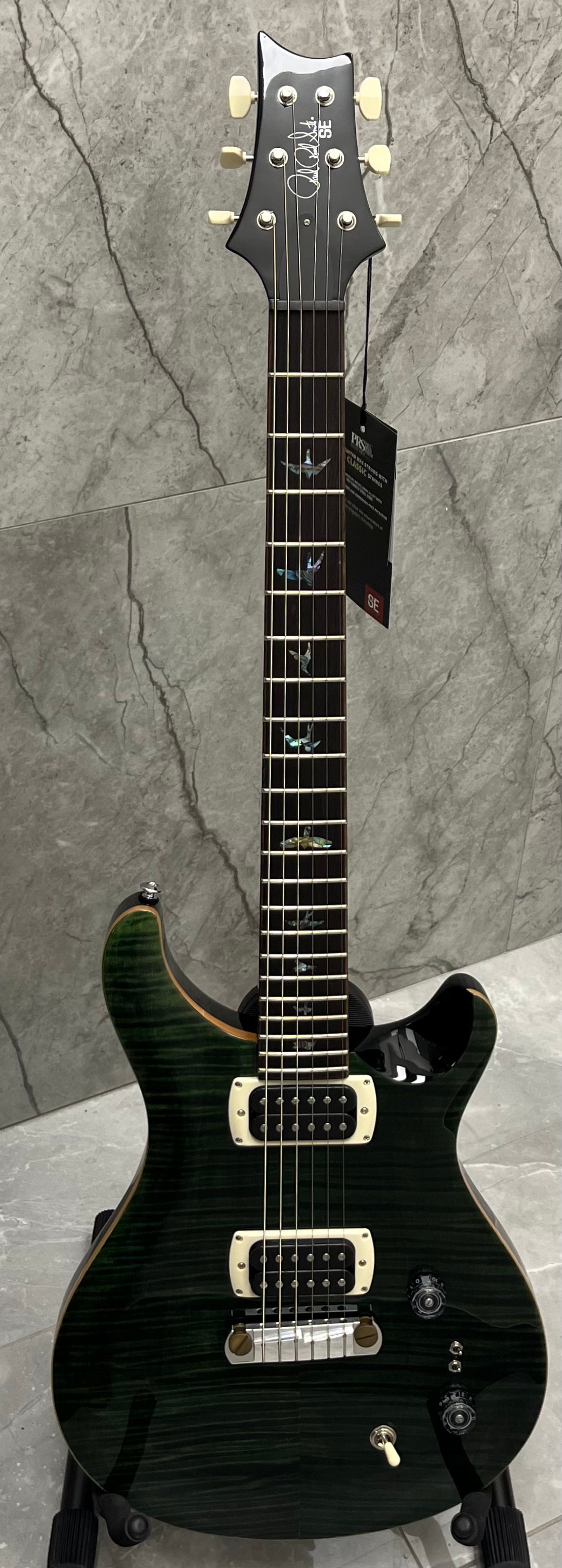 PRS Guitars SE Paul's Guitar with Gig Bag - Teal Black 115983::TK SERIAL NUMBER CTIH041688 - 6 LBS 7 OZ