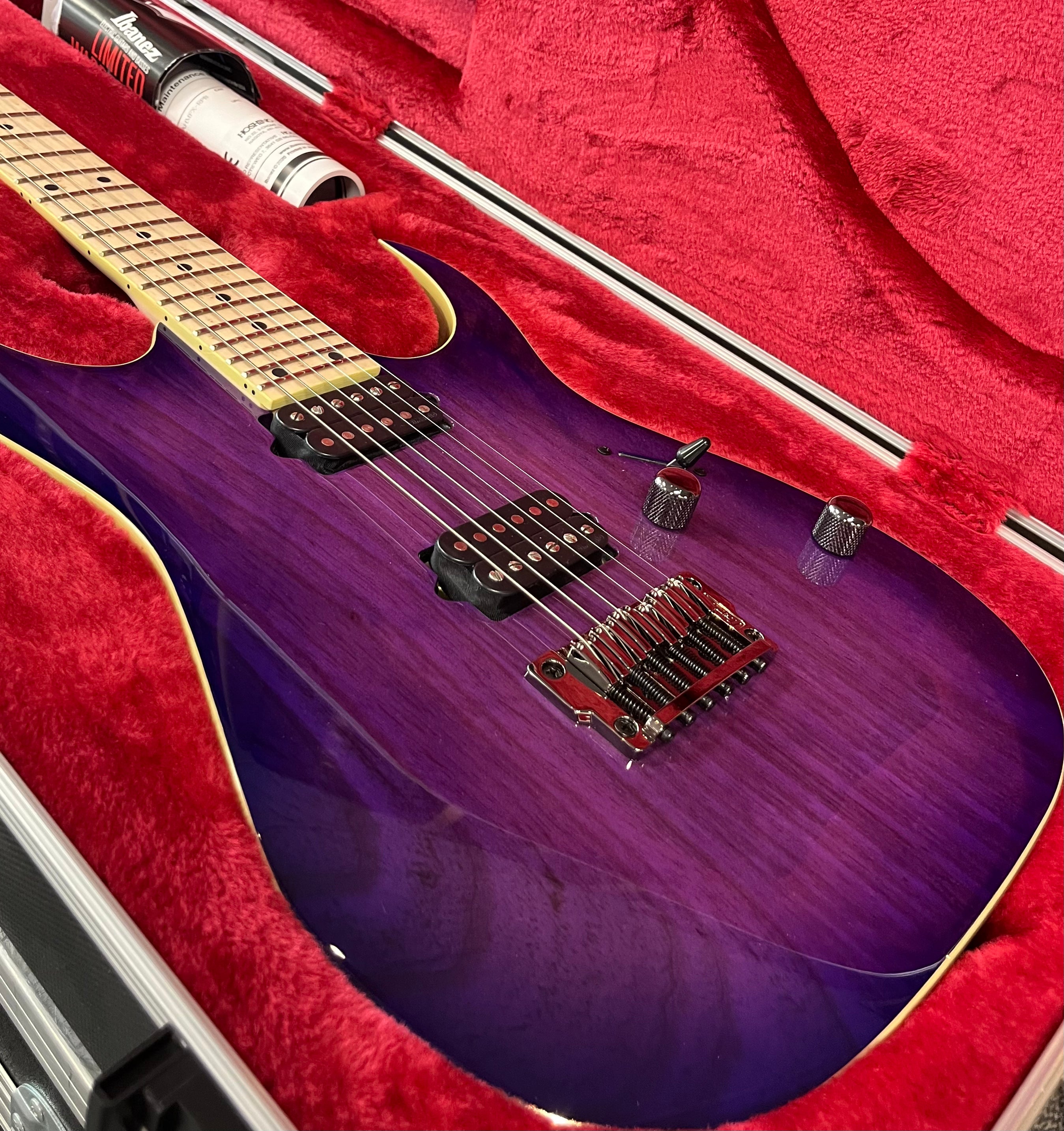 Ibanez RG Prestige Made in Japan 6 string Electric Guitar w/Case - Royal Plum Burst RG652AHMFXRPB