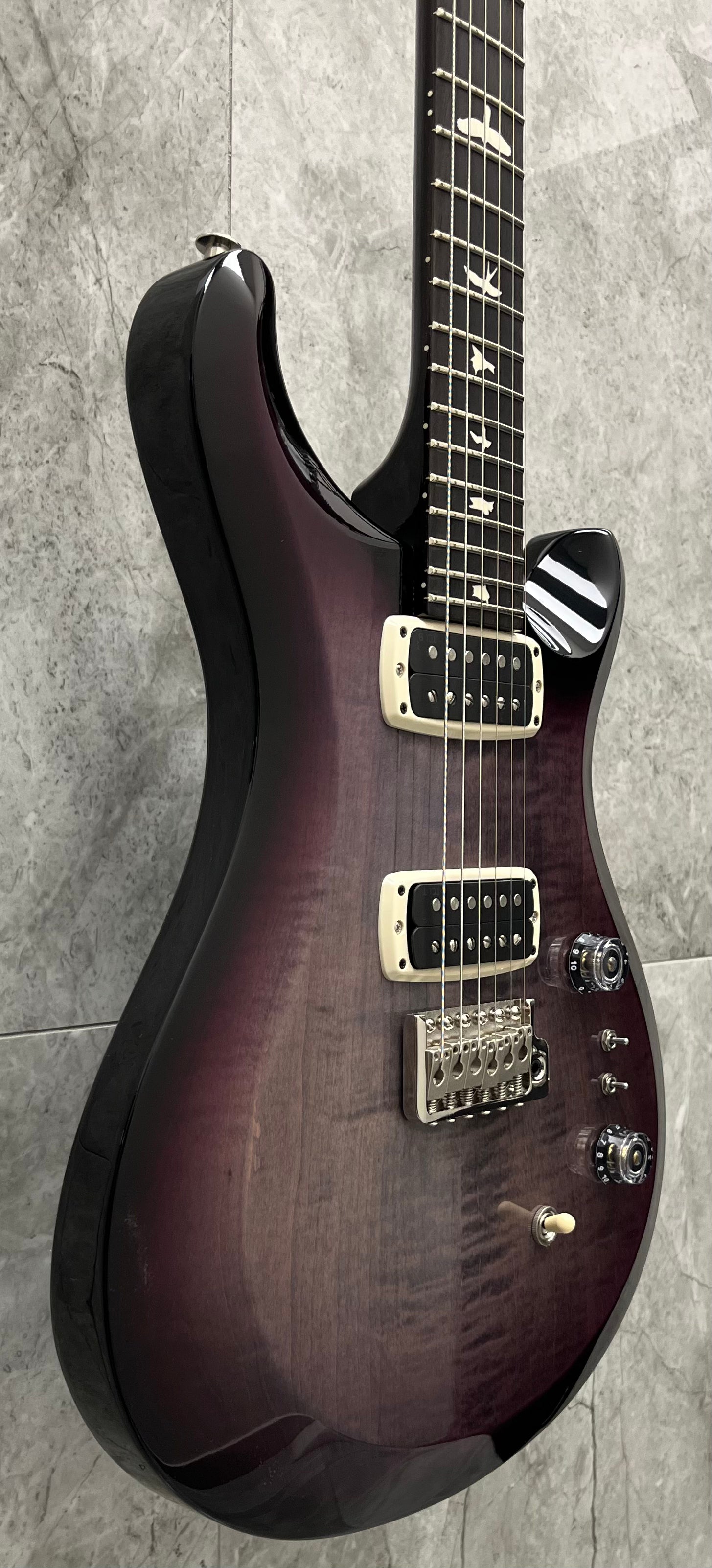 PRS Guitars USA S2 Custom 24-08 G2 - Faded Gray Black Purple SMOKE Burst 112819::G2 SERIAL NUMBER 25 S2081697 - 7.4 LBS