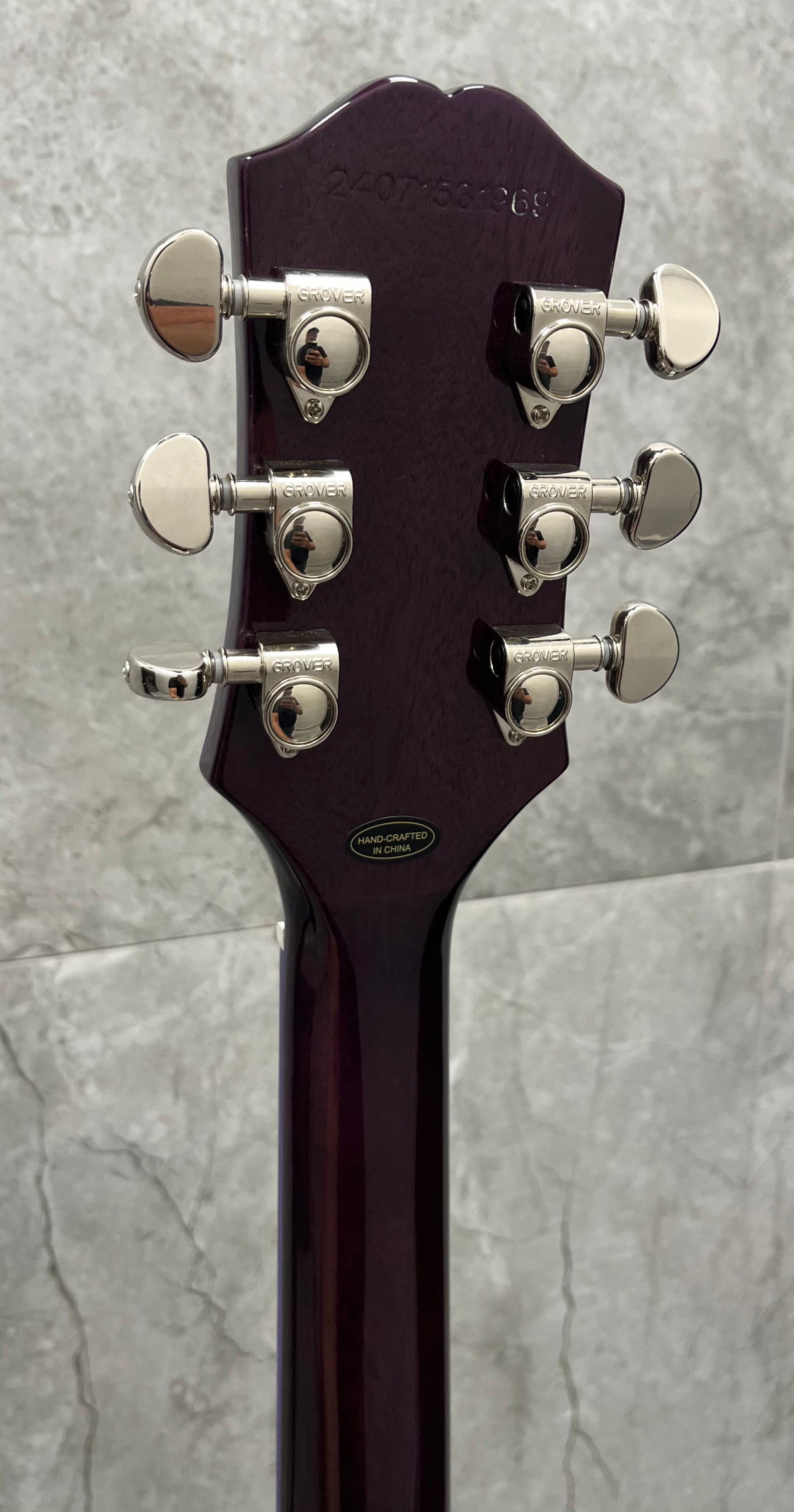 Epiphone Les Paul Custom Widow Electric Guitar with Gigbag - Purple EILPCWPBNH SERIAL NUMBER 24071532969 - 8 LBS 15 OZ