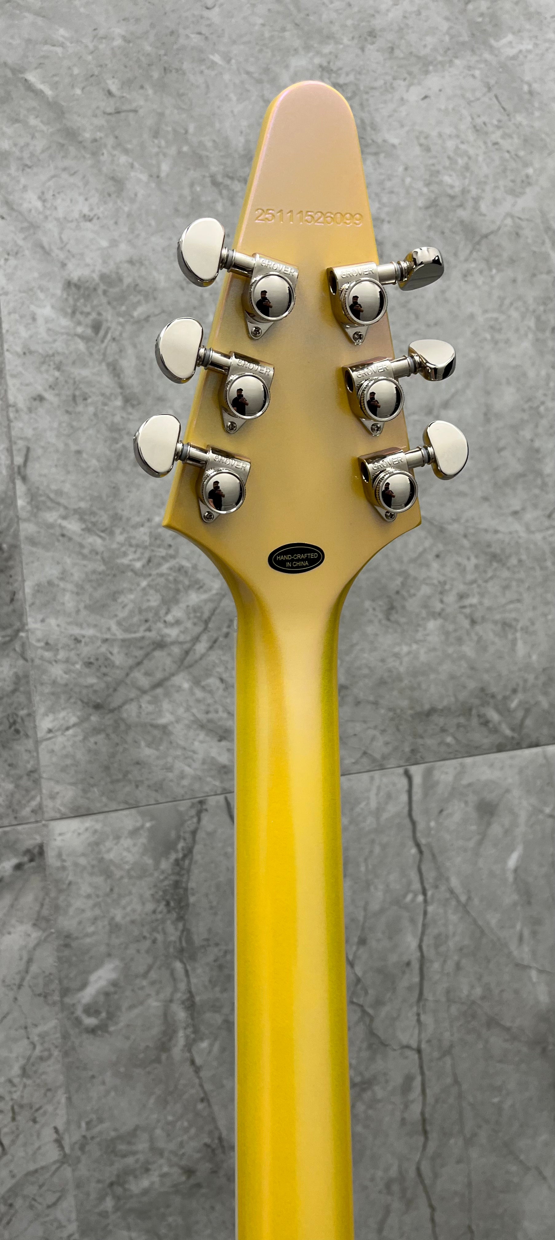 Epiphone Futura Flying V Custom Stainless Steel Frets Solaris Shift W/ GIG BAG EIFFVCSLSNH SERIAL NUMBER 25111526099 - 7 LBS 10 OZ