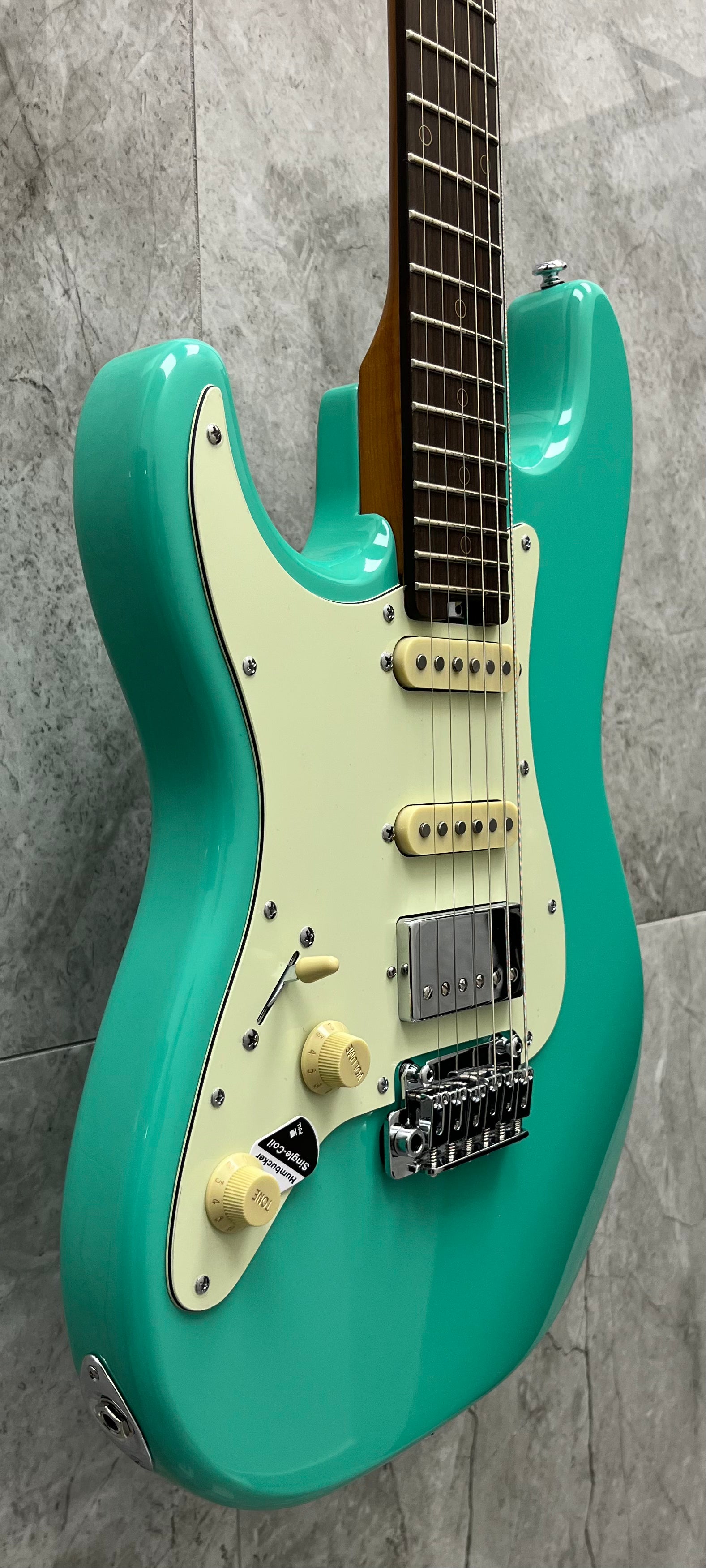 Schecter Nick Johnston TRAD HSS 6 String Left Handed Electric Guitar, Atomic Green 1543-SHC SERIAL NUMBER IW24070018 - 8.4 LBS
