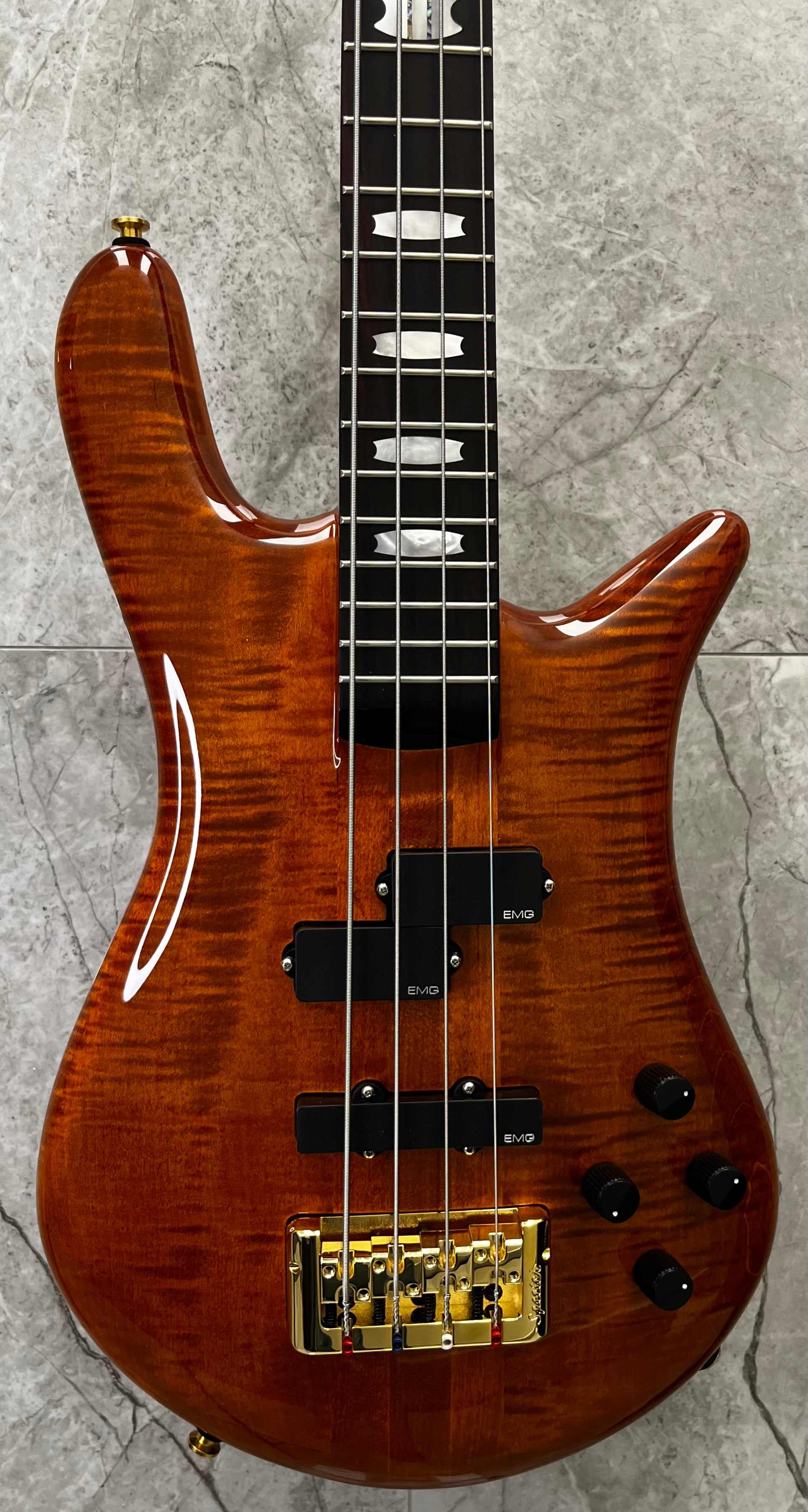 Spector Bass Doug Wimbish Euro 4 Signature Bass Guitar - Amber Stain Gloss EURO4DWAMB SERIAL NUMBER NB24338 - 8 LBS 10 OZ
