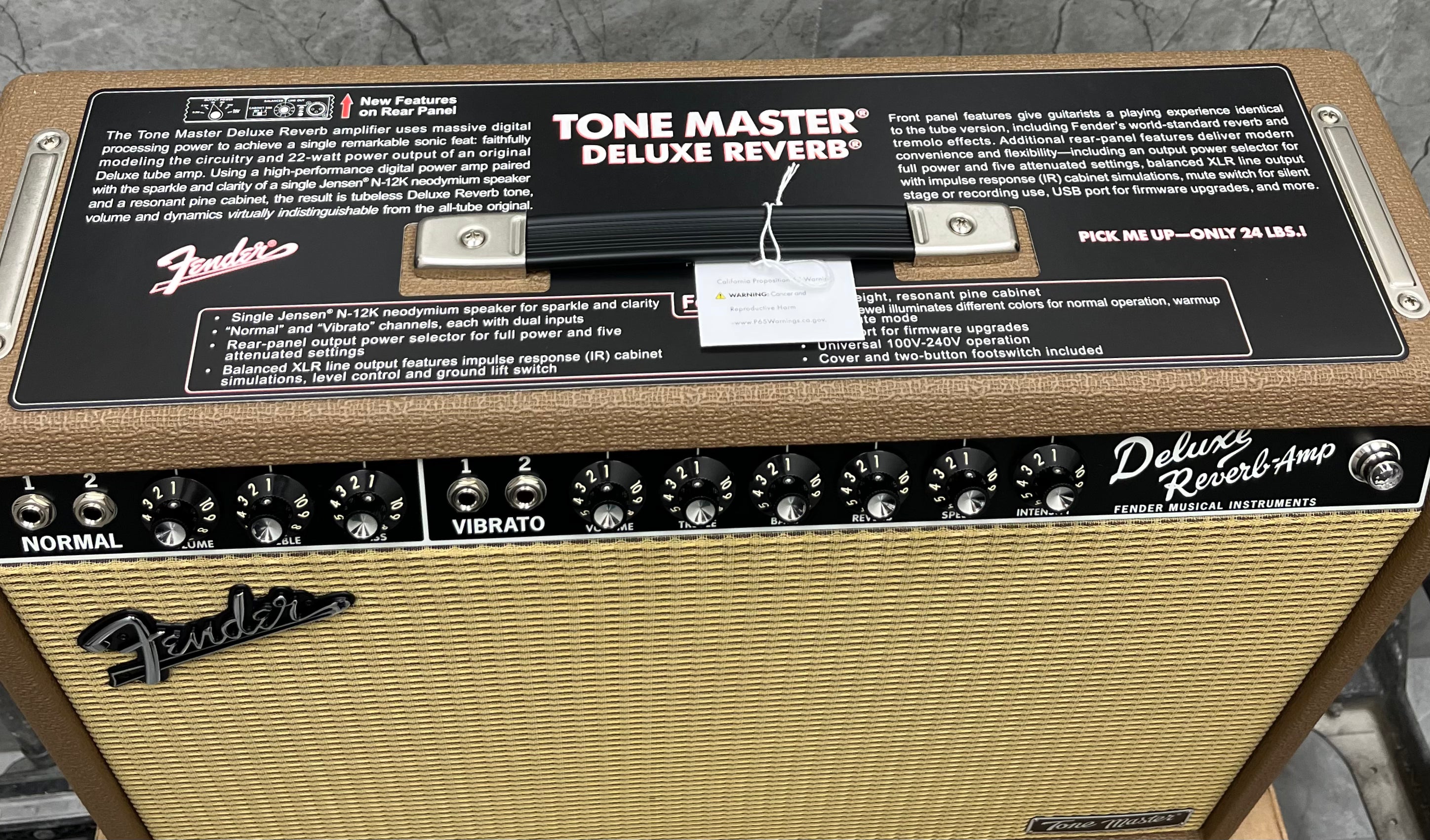 Fender LIMITED EDITION Tone Master Deluxe Reverb 1x12 Amplifier W/ FOOTSWITCH - Cocoa 2274100950