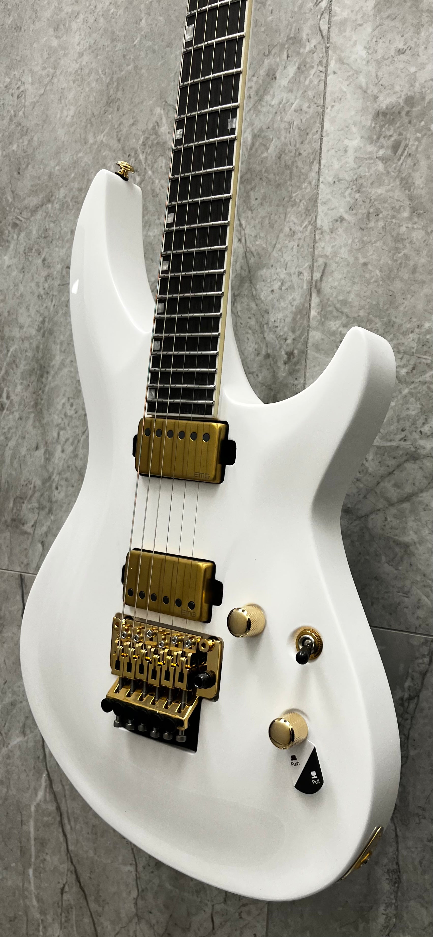 ESP LTD H3-1000FR Electric Guitar, Snow White W/ EMG'S AND STAINLESS STEEL FRETS LH31000FRSW SERIAL NUMBER W24010699 - 7 LBS 4 OZ