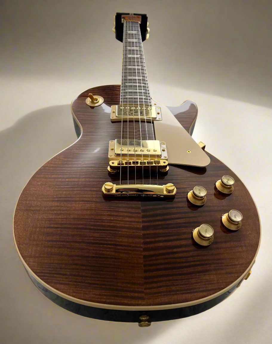 Gibson USA Les Paul Standard Figured Flame Top 60s Electric Guitar with Hardshell Case - Root Beer LPS624ROGH SERIAL NUMBER 233140355 - 9.4 LBS
