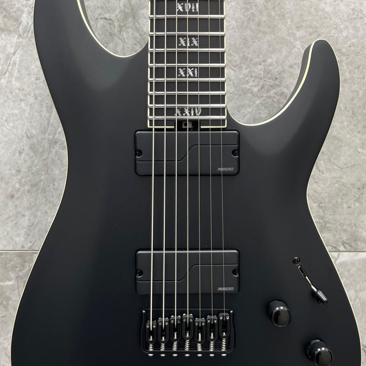 Schecter C-7 SLS 7 Evil Twin Satin Black 7 String 1349-SHC SERIAL