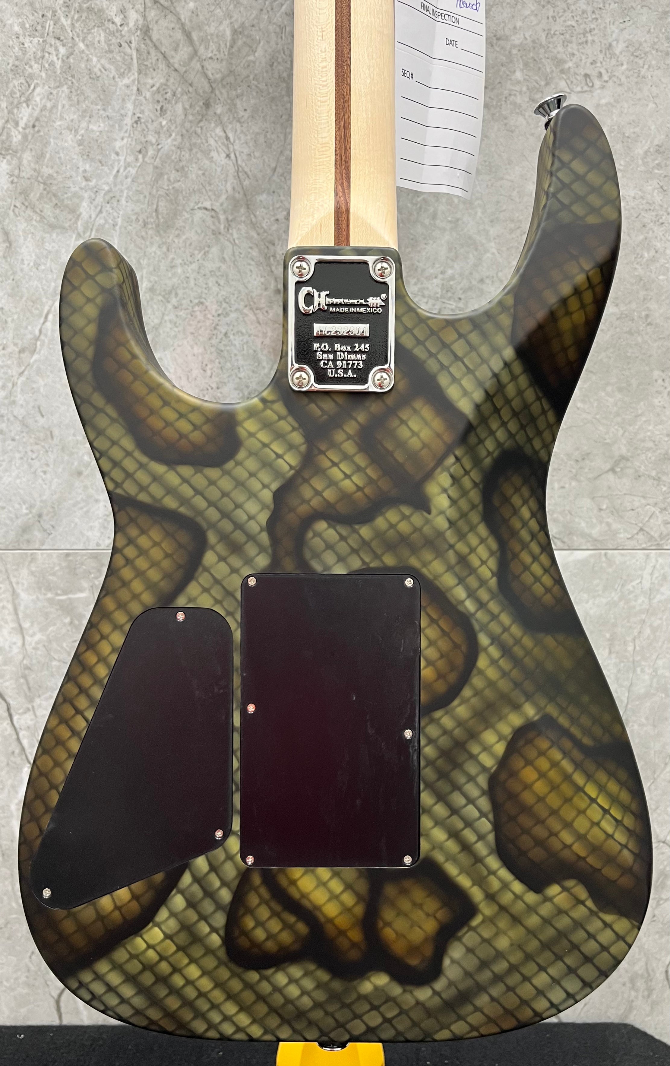 Charvel PM DK WDM SIGNATURE SNAKESKIN Warren DeMartini 2969197591 SERIAL NUMBER MC232901 - 7.4 LBS