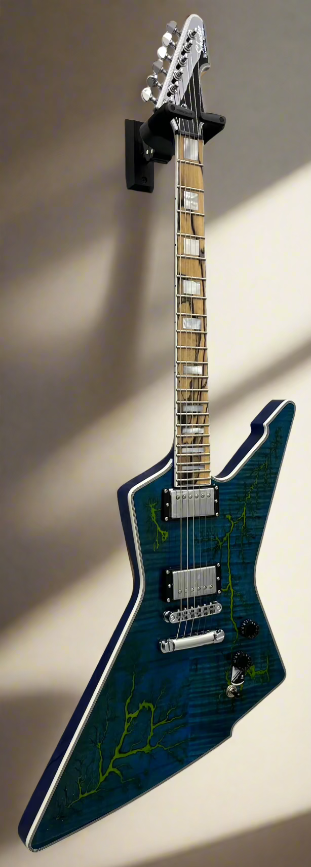 Schecter E-1 Electro-Resin Transparent Blue 603-SHC SERIAL NUMBER W24110518 - 7.2 LBS