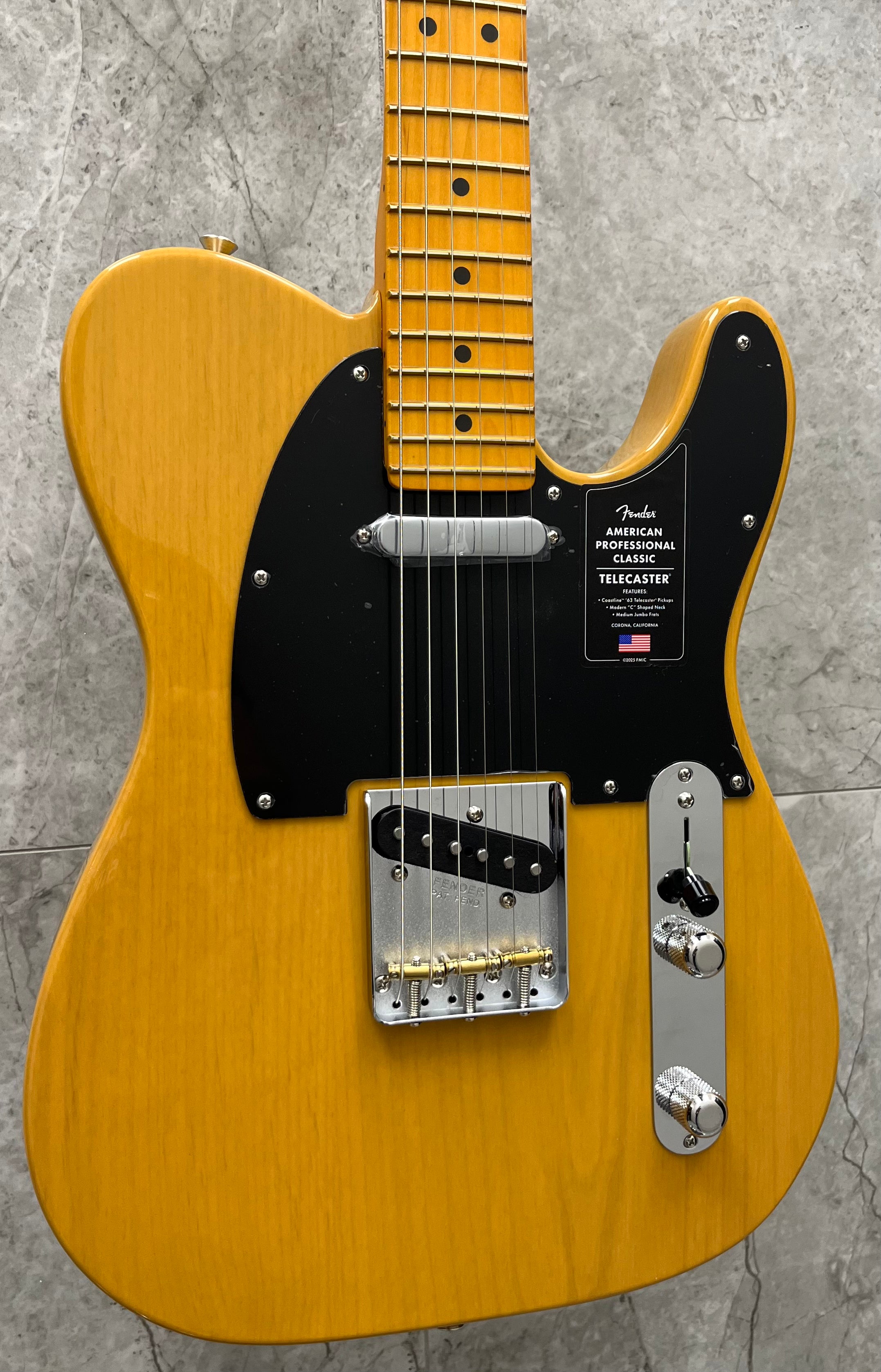 Fender American Professional Classic Telecaster Maple Fingerboard Butterscotch Blonde 0114962350 SERIAL NUMBER US25088862 - 7 LBS 3 OZ