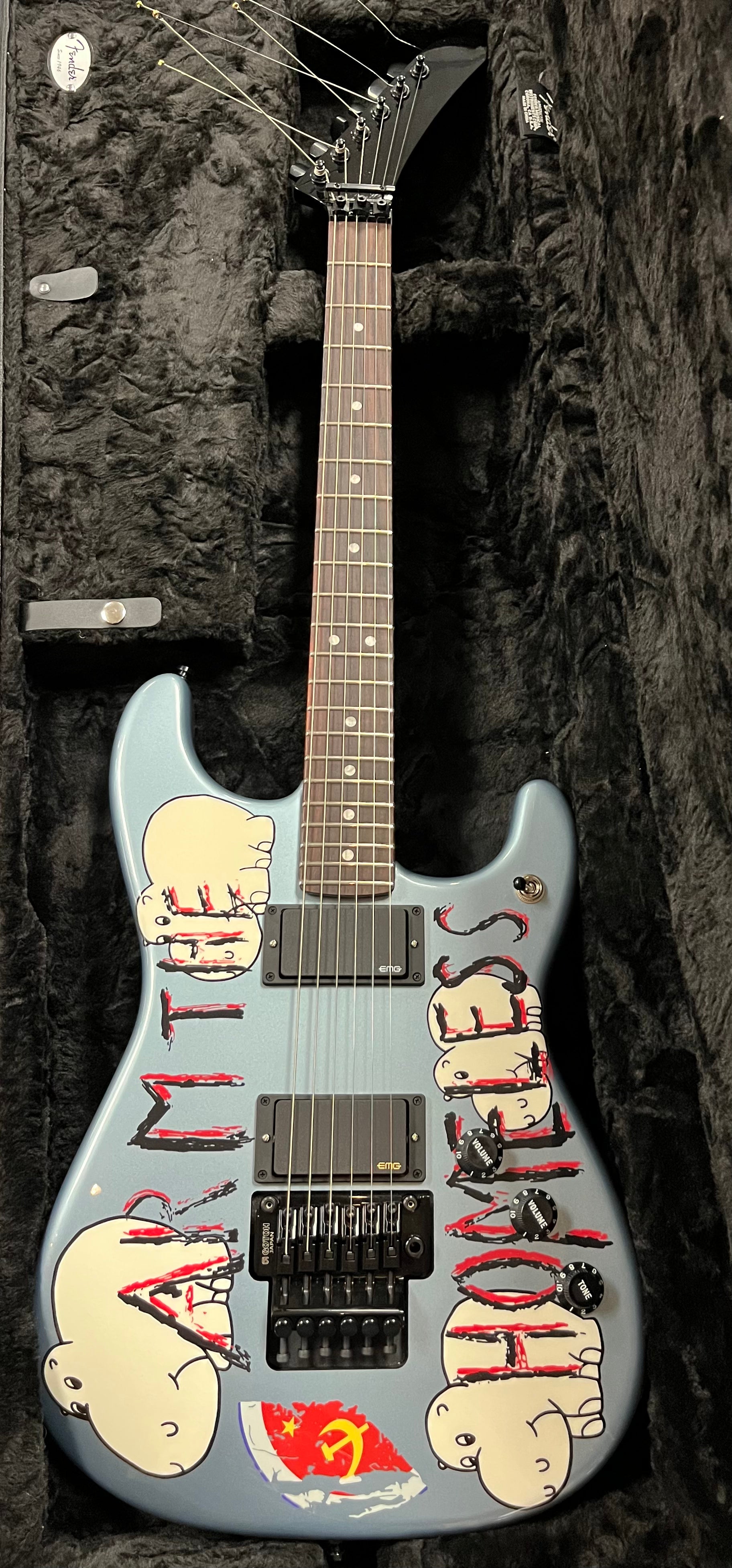 Fender Presents Tom Morello "Arm The Homeless" Rosewood Fingerboard Blue Ice Metallic 0140360783 SERIAL NUMBER TM25000364 - 8 LBS 2 OZ
