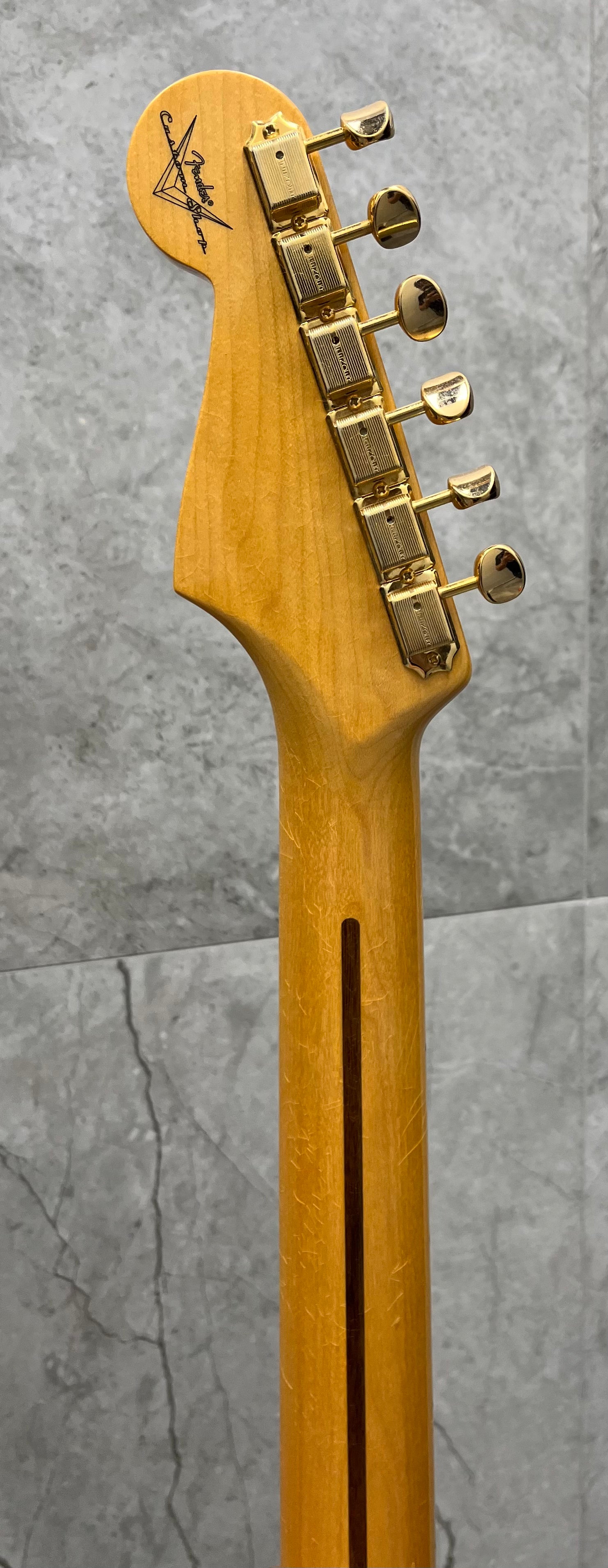 Fender Custom Shop 1955 Stratocaster DLX Closet Classic 1-Piece Maple Neck, Faded Aged Fiesta Red 9235700037 SERIAL NUMBER CZ585538 - 6 LBS 15 OZ