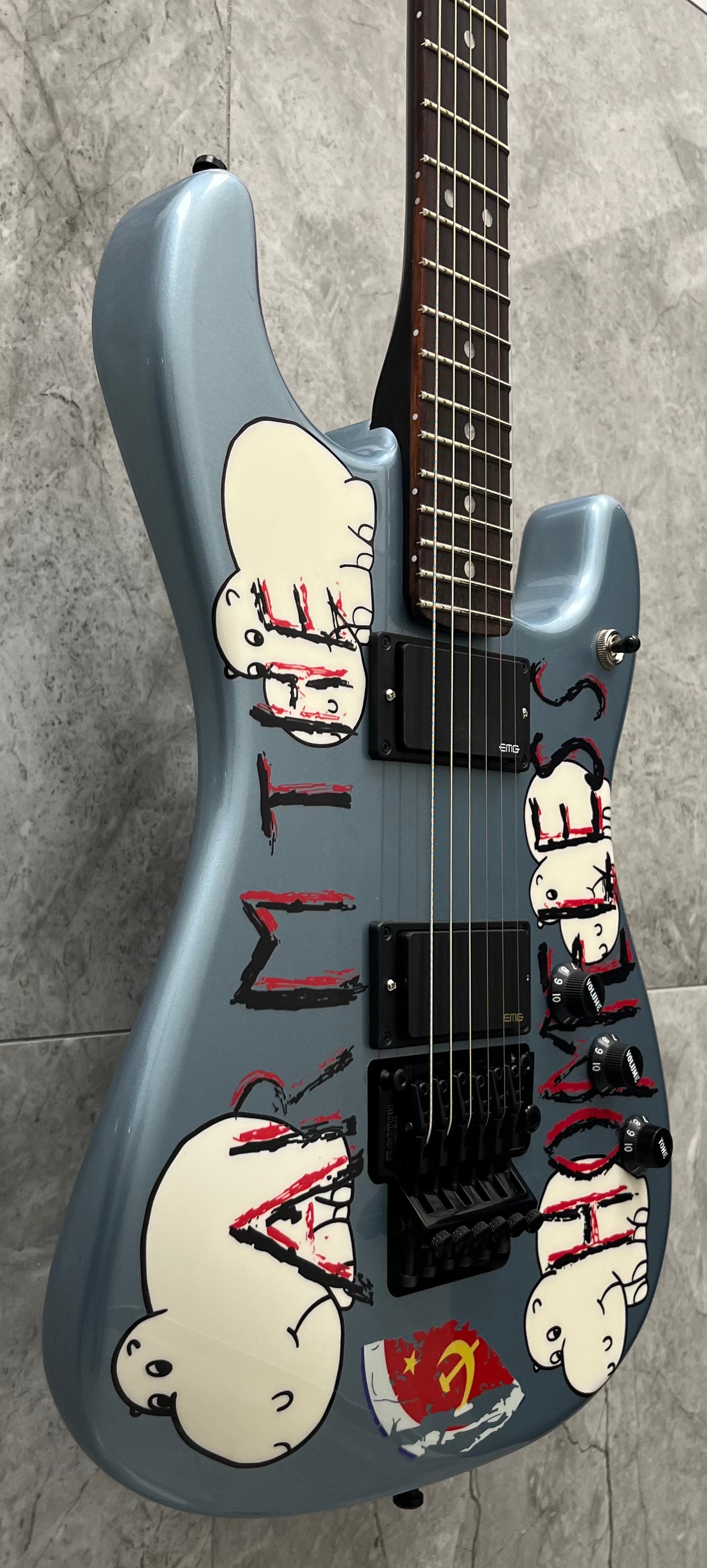Fender Presents Tom Morello "Arm The Homeless" Rosewood Fingerboard Blue Ice Metallic 0140360783 SERIAL NUMBER TM25000364 - 8 LBS 2 OZ