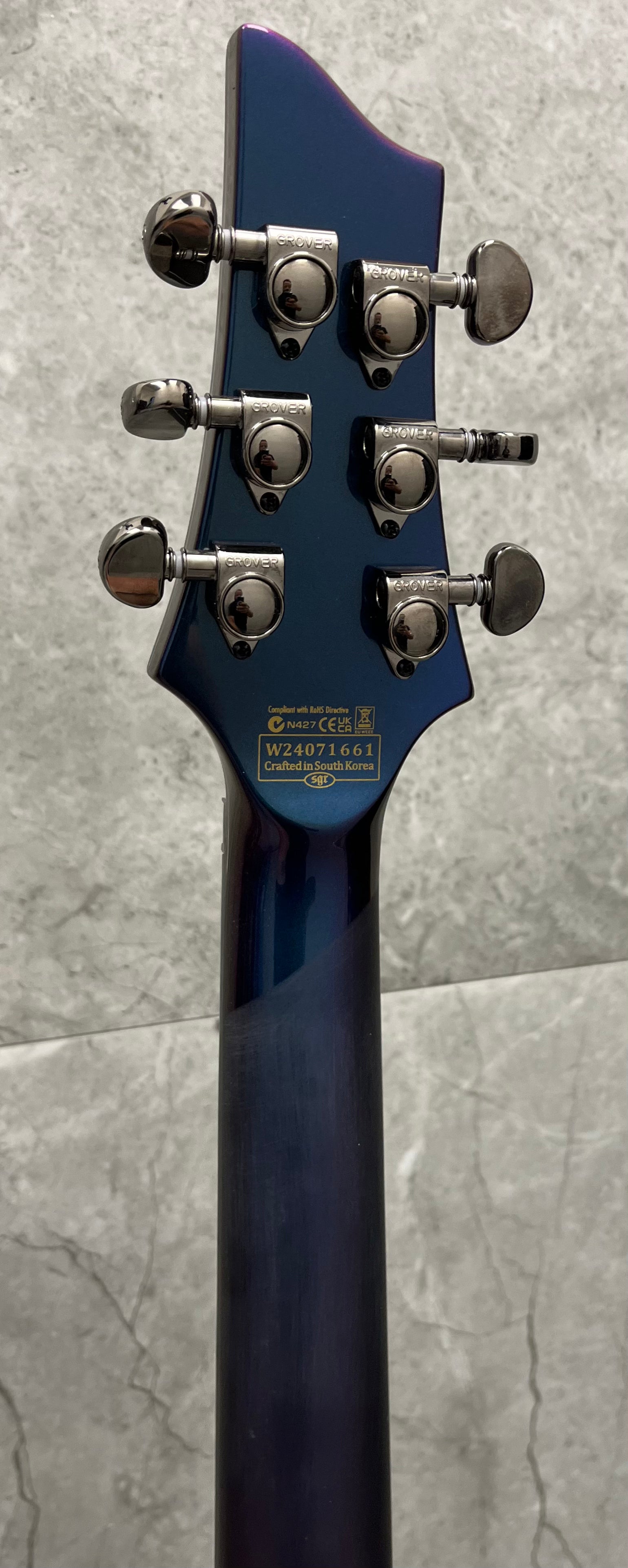 Schecter Hellraiser Hybrid C-1 FR S w/ sustainiac Ultra Violet 1955-SHC SERIAL NUMBER W24071661 - 8.0 LBS