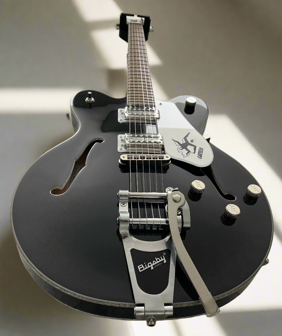 GRETSCH Electromatic John Gourley Broadkaster Center Block Iridescent Black 2508612581 SERIAL NUMBER CYGC23110153 - 7.8 LBS