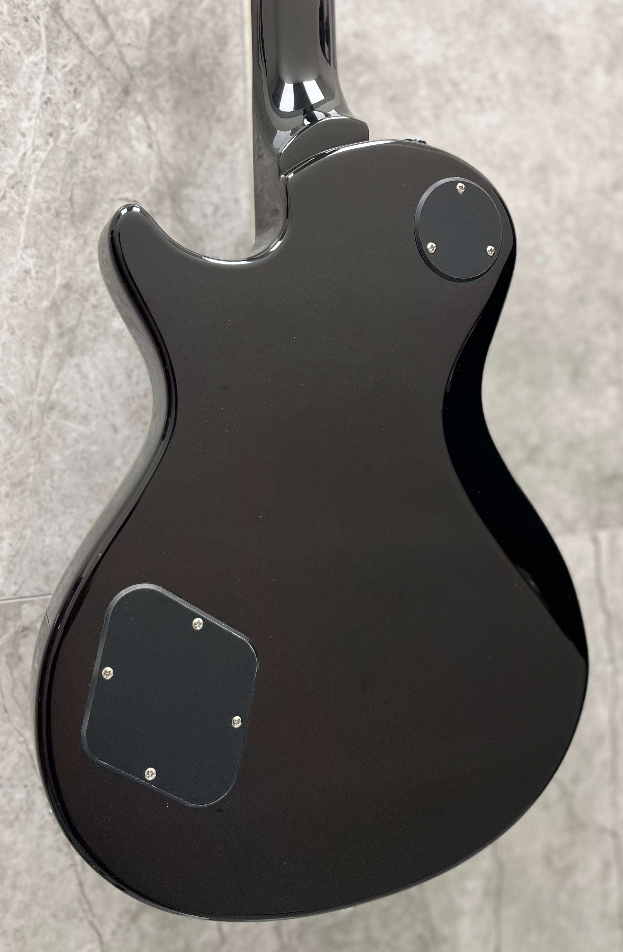 PRS Guitars SE McCarty 594 Singlecut Electric Guitar with Gigbag - Black Gold Flame Top 115997::BG SERIAL NUMBER CTIH081977 - 8 LBS 6 OZ