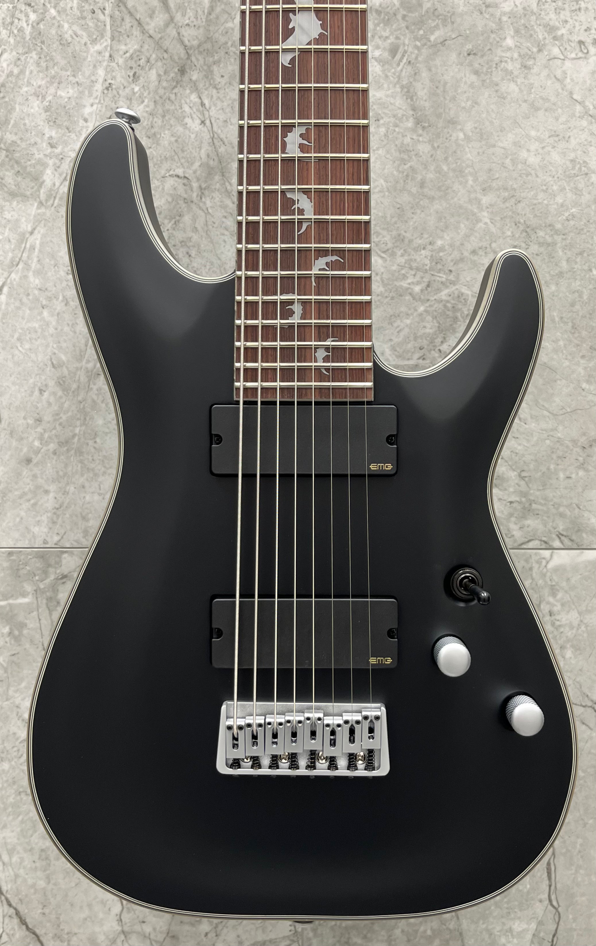 Schecter Damien Series DAMIEN-PLAT-8-SBK Satin Black 8