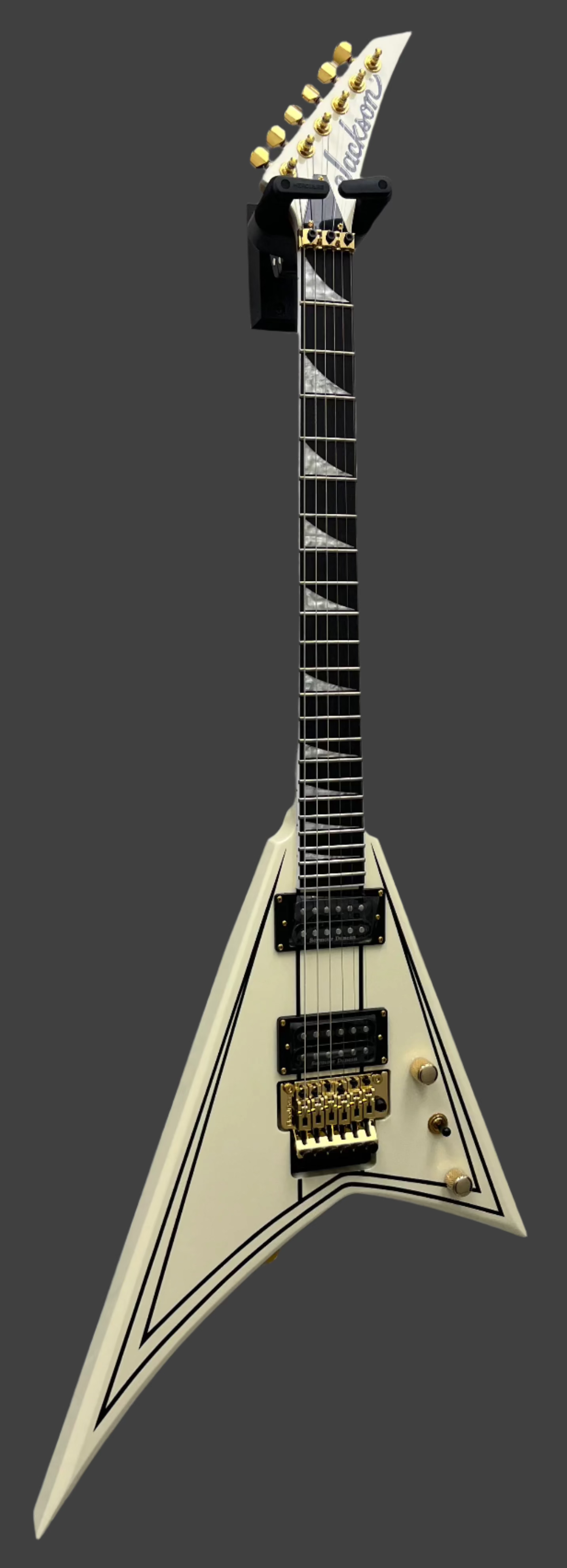 Jackson Pro Rhoads RR3 Ebony Fingerboard Ivory with Black Pinstripes 2914312557 SERIAL NUMBER ISJ2403404 - 6.8 LBS
