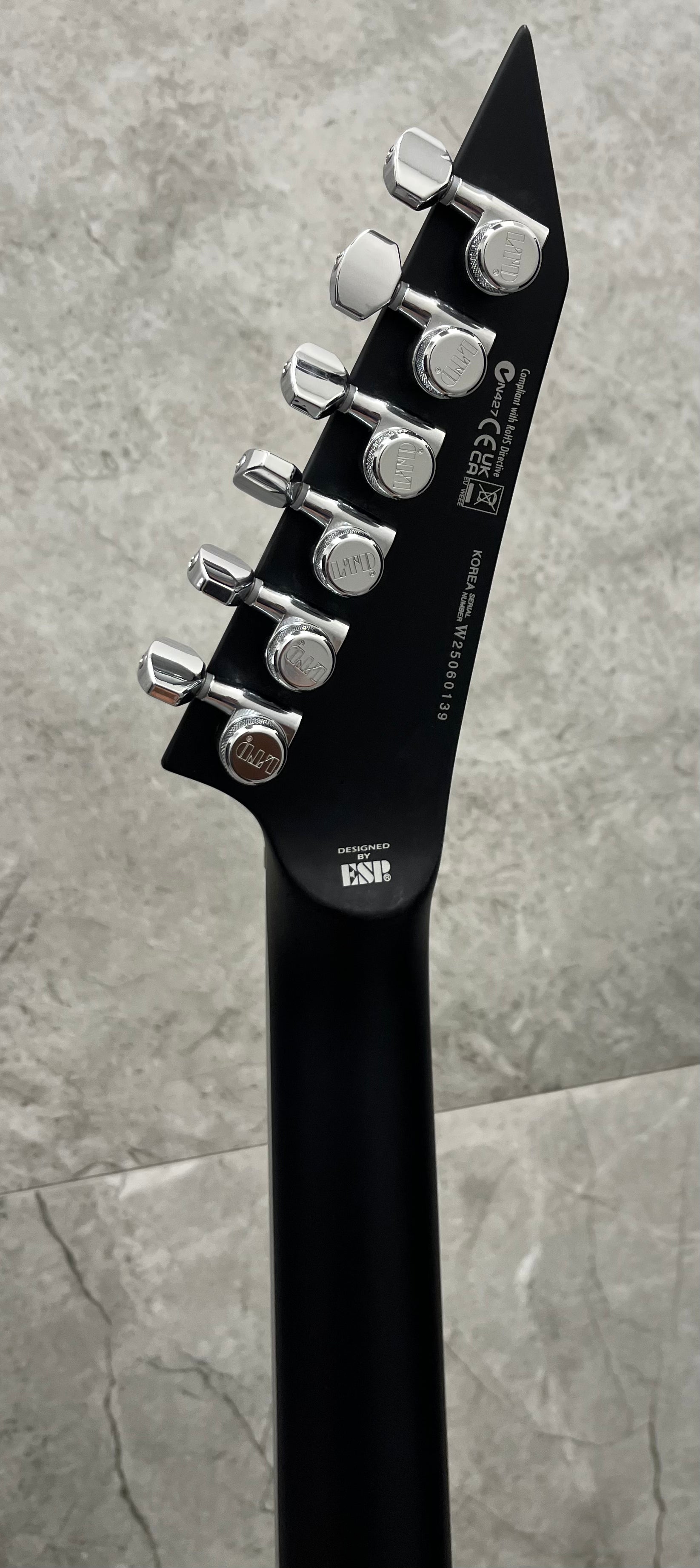 ESP LTD MH-1000NT MH1000 Electric Guitar W/ Fishman Fluence Pickups - Black Satin BOLD BINDING LMH1000NTBBBLKS SERIAL NUMBER W25060139 - 7 LBS 4 OZ