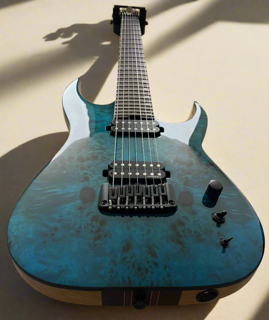 Schecter Keith Merrow KM-7 MK-III Artist L 7 String Electric Guitar, Lagoon Fade 878-SHC SERIAL NUMBER W24100211 - 7.8 LBS