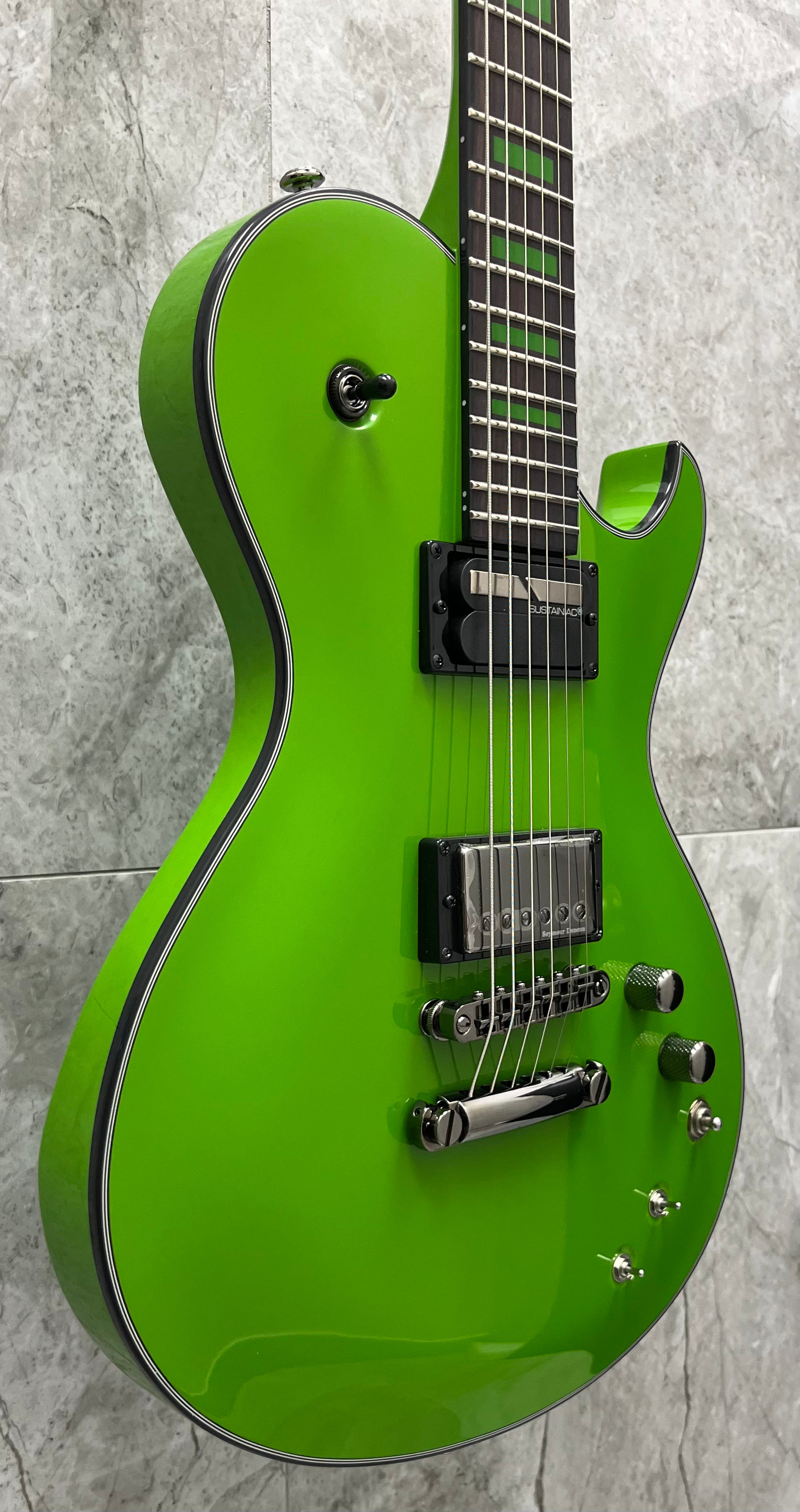 Schecter Kenny Hickey Solo 6 EX S Steele Green Sustainiac 379-SHC SERIAL NUMBER W25020652 - 8.0 LBS