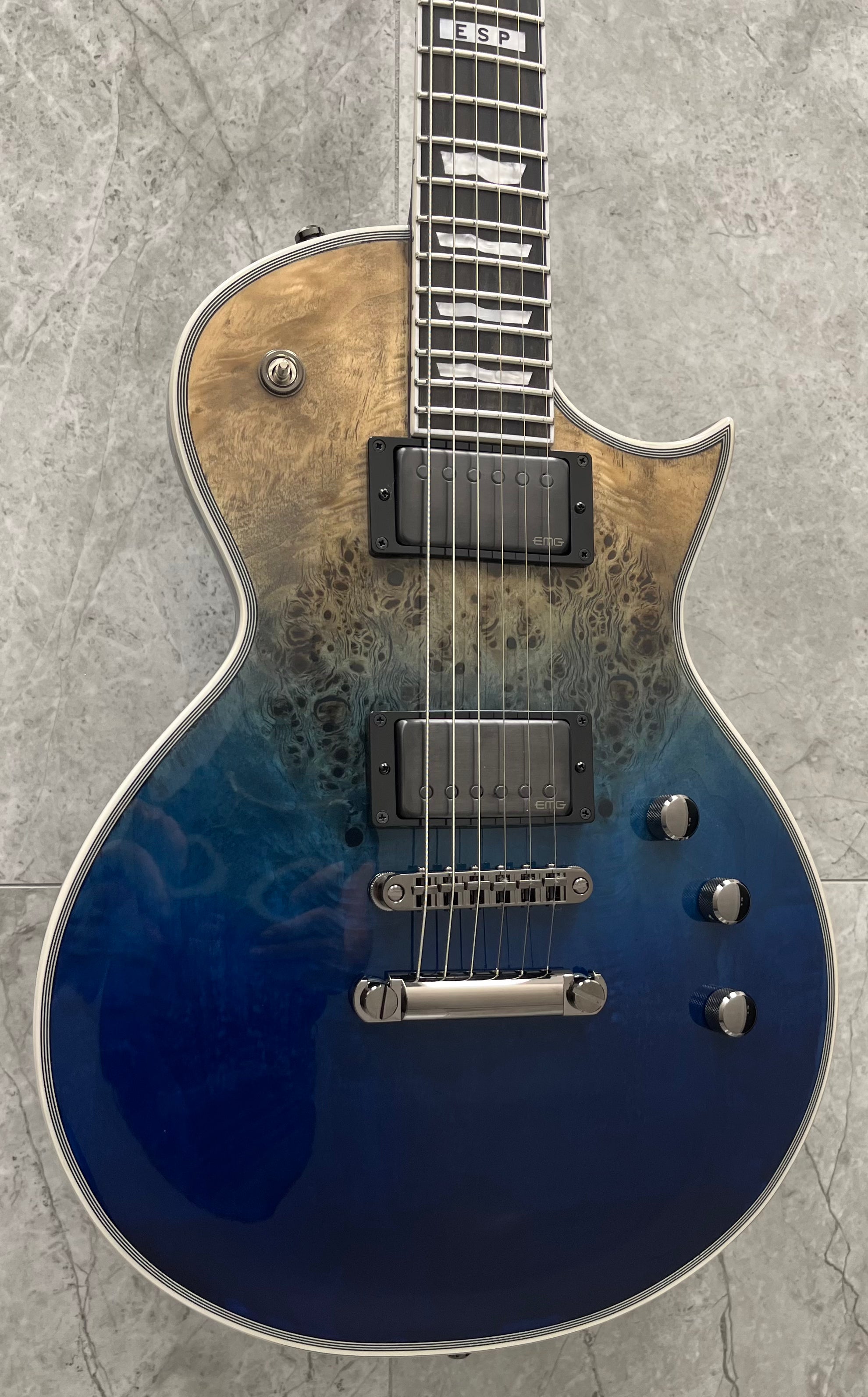 ESP E-II Eclipse Guitar MADE IN JAPAN Blue Natural Fade EIIECBMBLUNFD PLAYER GRADE SERIAL NUMBER ES6590253 - 8 LBS 4 OZ