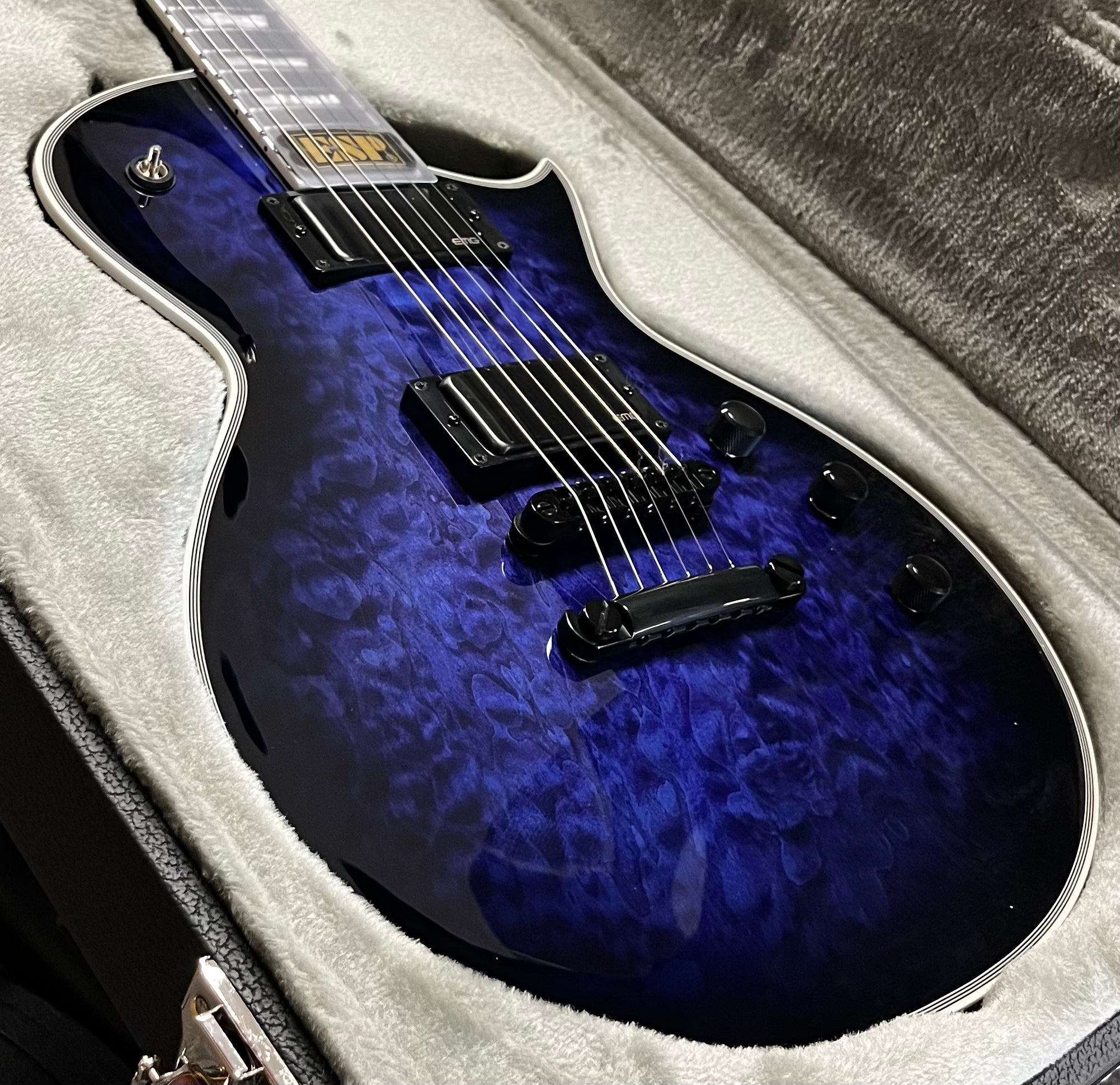 ESP E-II EII Eclipse Electric Guitar, Reindeer Blue EIIECQMRDB SERIAL NUMBER ES7645253 - 8 LBS 3 OZ