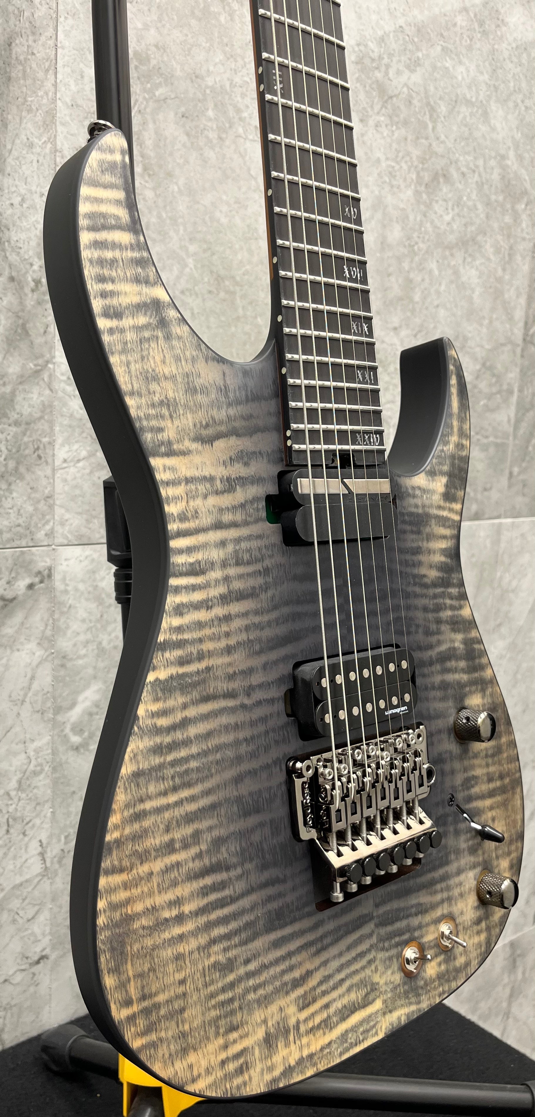 Schecter Banshee Mach-7 7 String FR-S W/ SUSTAINIAC Electric Guitar, Fallout Burst Finish 1413-SHC