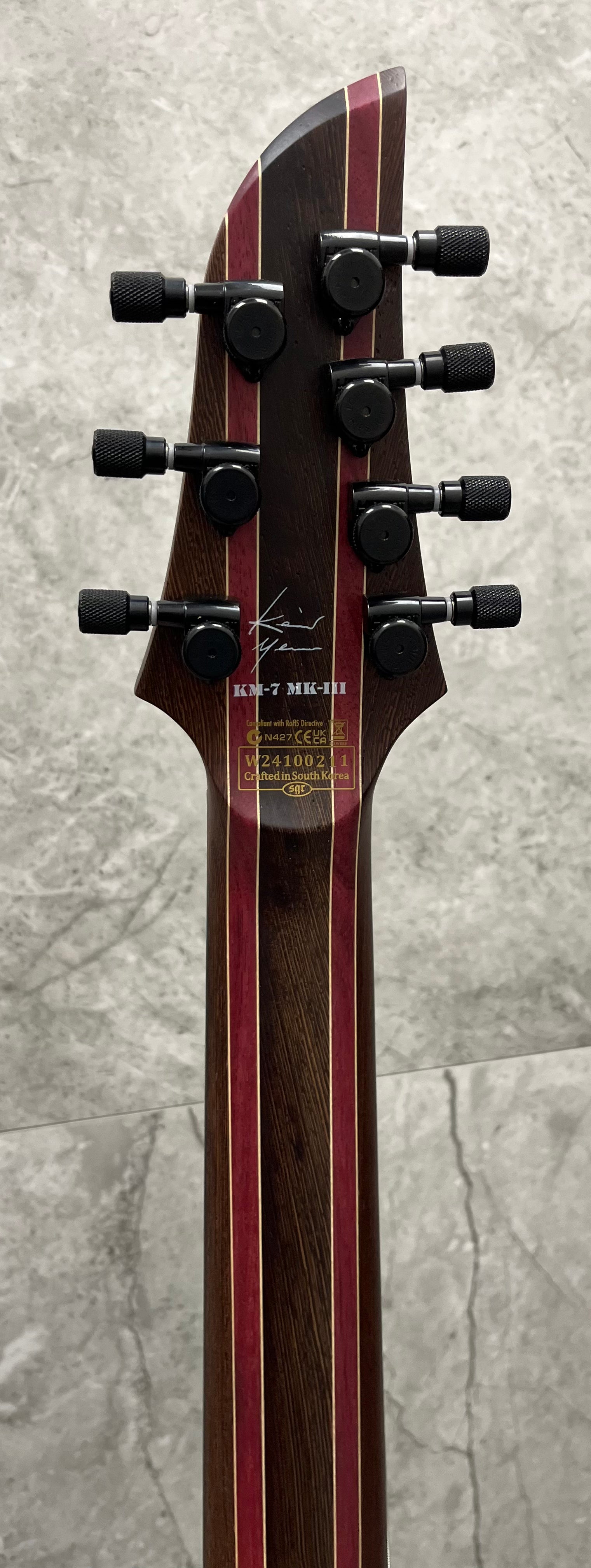 Schecter Keith Merrow KM-7 MK-III Artist L 7 String Electric Guitar, Lagoon Fade 878-SHC SERIAL NUMBER W24100211 - 7.8 LBS