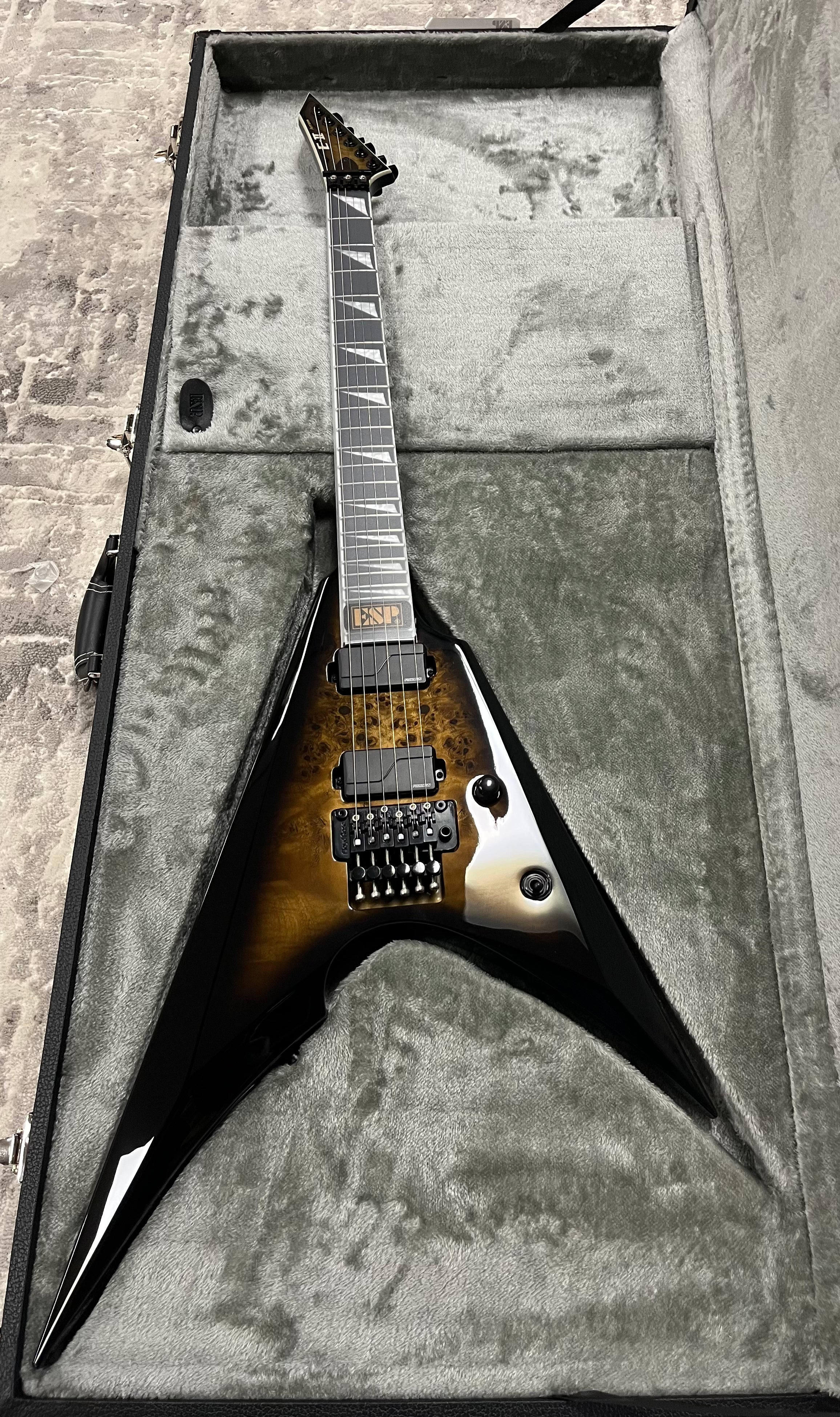 ESP E-II ARROW MADE IN JAPAN Electric Guitar EII Nebula Black Burst EIIARROWBMNBLKB SERIAL NUMBER ES9454223 - 7.8 LBS