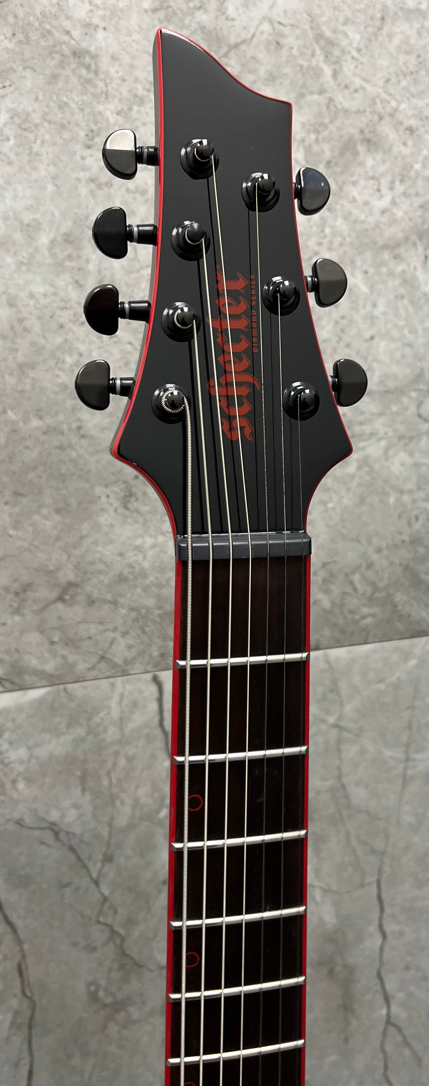 Schecter Sunset-7 7 String Red Dawn Gloss Black 3891-SHC SERIAL NUMBER IM25021071 - 7.6 LBS