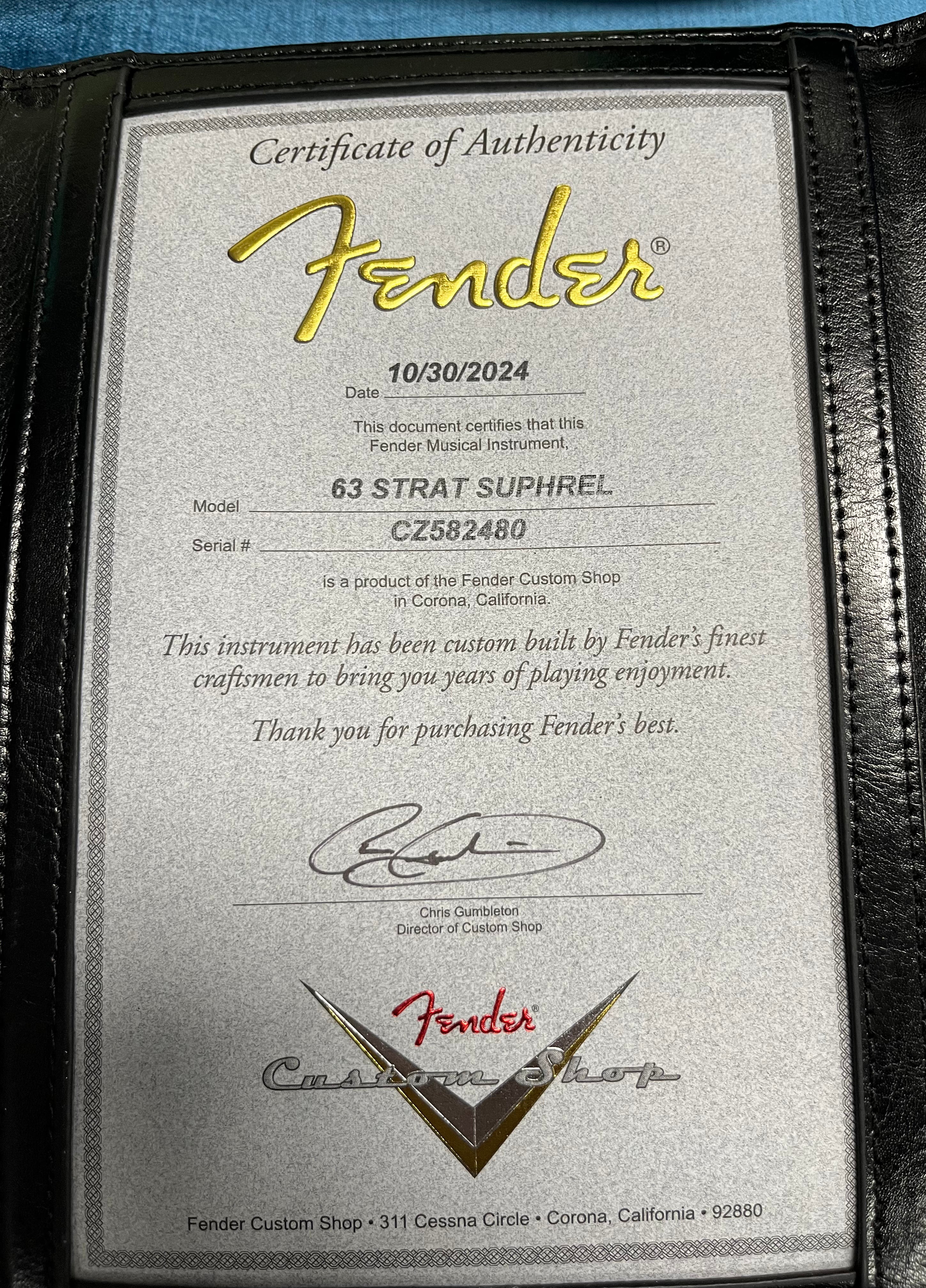Fender Custom Shop 1963 Stratocaster Super Heavy Relic 3A Rosewood Fingerboard, Super Faded Aged Surf Green over 3-Color Sunburst 9236091095 SERIAL NUMBER CZ582480 - 7.4 LBS