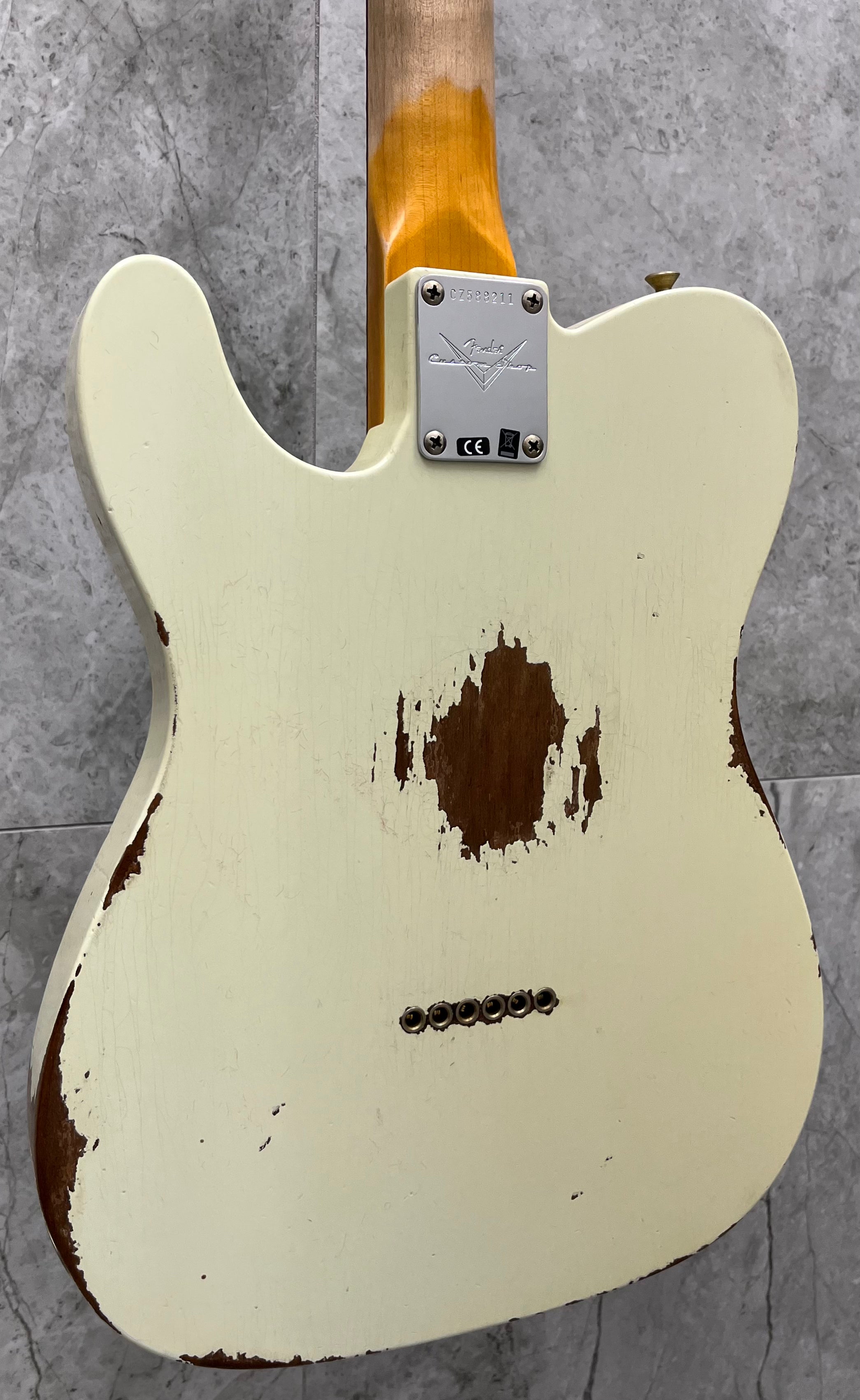 Fender Custom Shop 1961 Telecaster Heavy Relic Rosewood Fingerboard, Faded Aged Tomatillo Green 9235700028 SERIAL NUMBER CZ588211 - 7LBS 7OZ