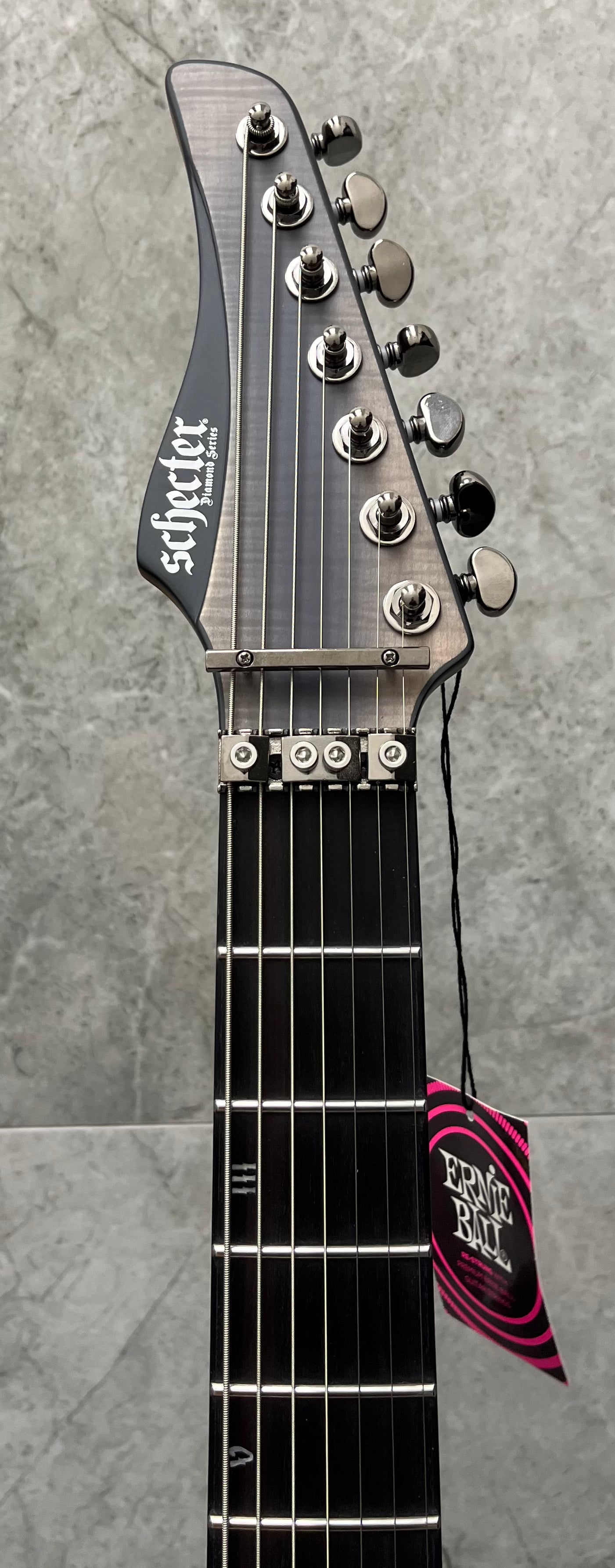 Schecter Banshee Mach-7 7 String FR-S W/ SUSTAINIAC Electric Guitar, Fallout Burst Finish 1413-SHC
