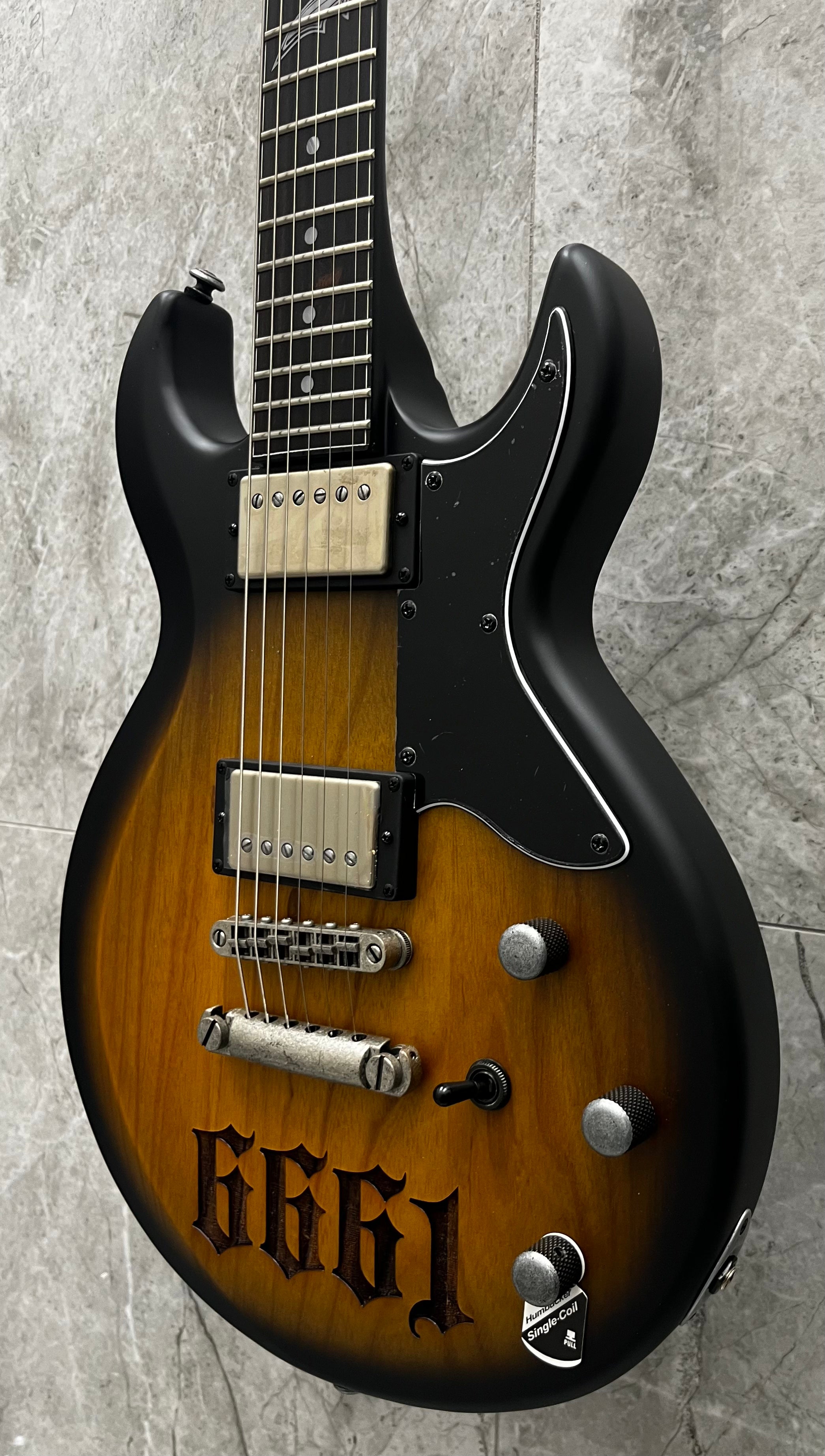Schecter ZV-6661-ANSBB Zacky Vengeance ZV 6661 Aged Natural Black Satin Burst 311-SHC