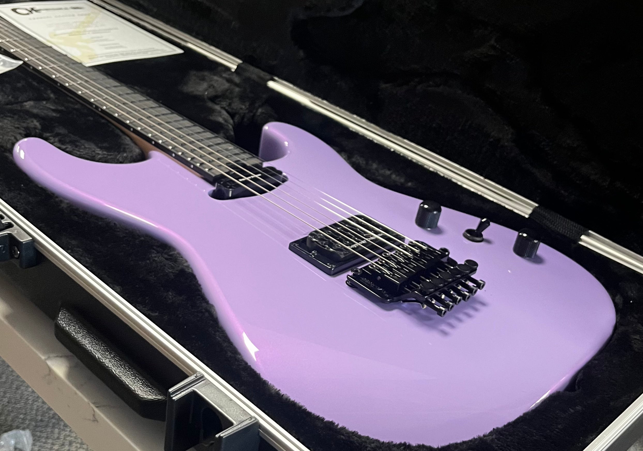 Charvel USA Custom Shop San Dimas HS FR - Lavender Ice with Ebony Fingerboard 2898000022 SERIAL NUMBER UC0267 - 8 LBS 7 OZ