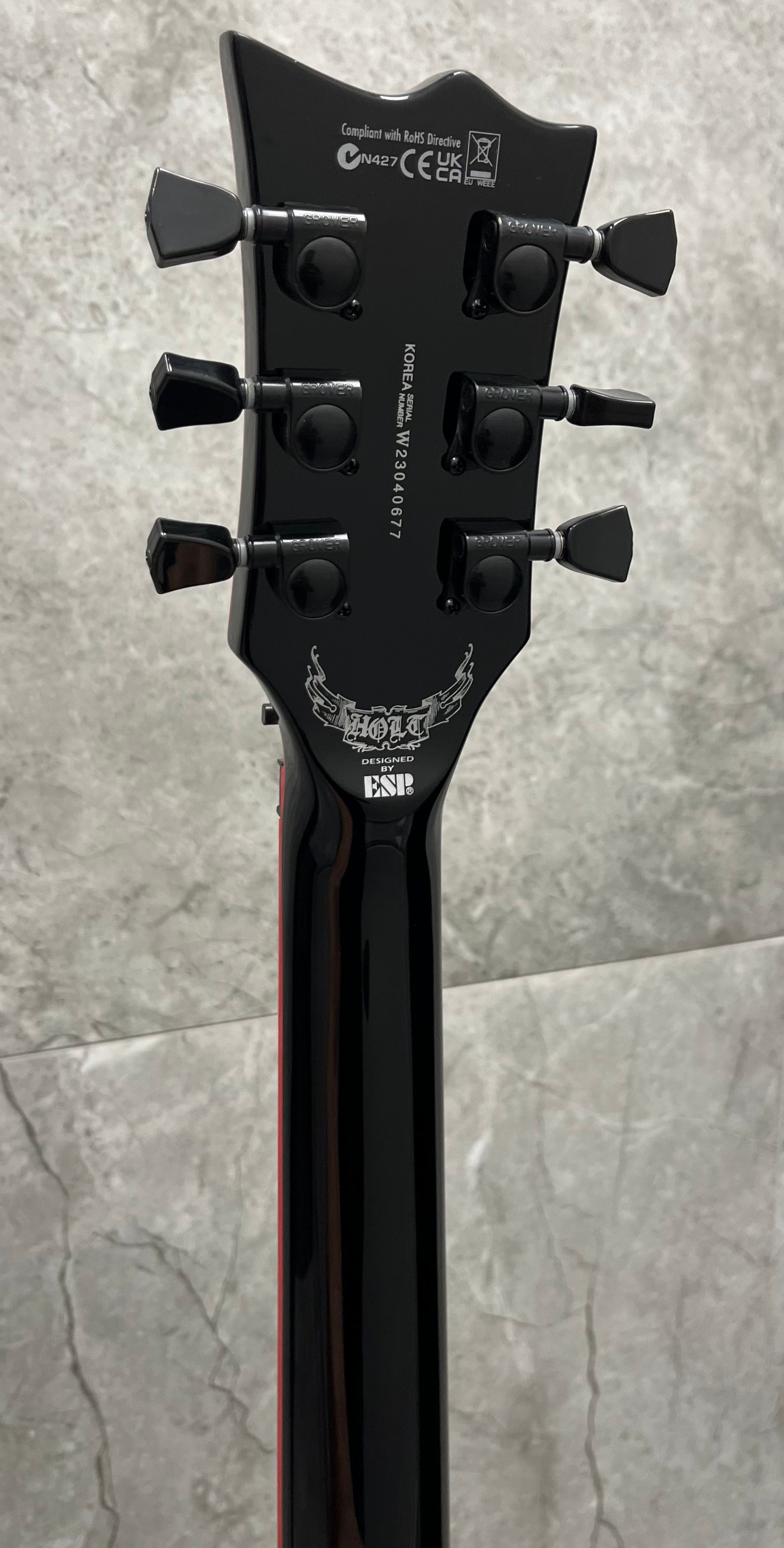 ESP LTD Guitars GARY HOLT LGH600BLK MINT OPEN BOX SERIAL NUMBER W23040677 - 7 LBS 4 OZ