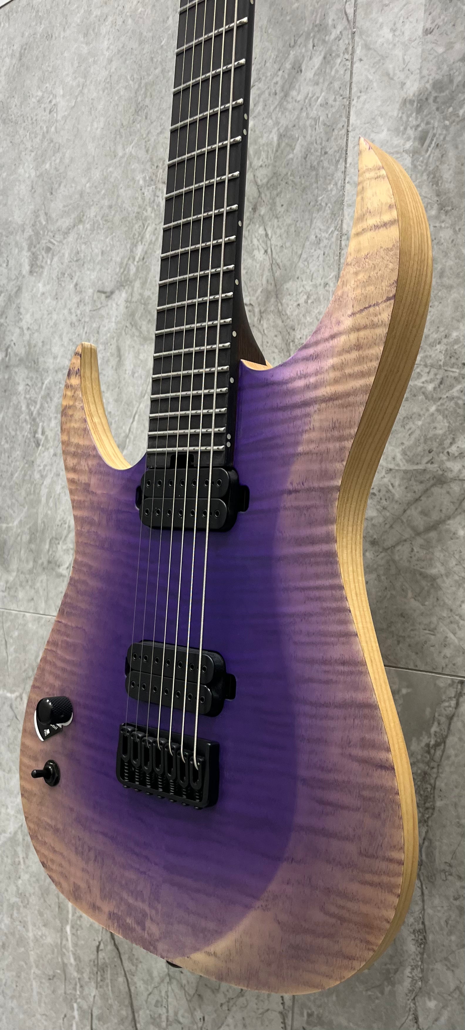 Schecter John Browne Tao-7 Left Handed 7 String Electric Guitar, Ozone Burst 636-SHC SERIAL NUMBER W25040197 - 7.0 LBS