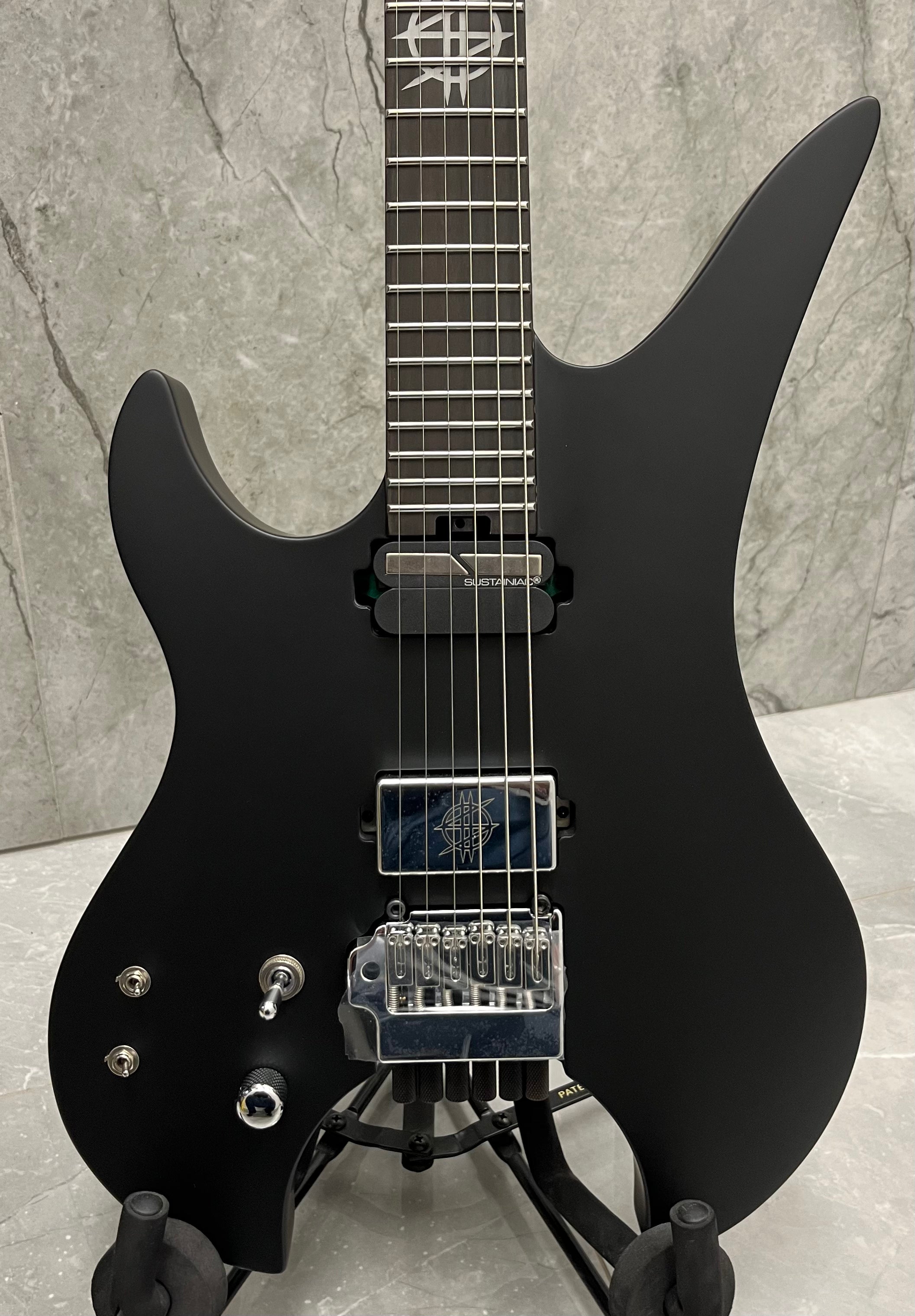 Schecter Synyster Gates Custom 6 TR S W/SUSTAIANIAC Left Handed Headless Electric Guitar, Satin Black 2116-SHC SERIAL NUMBER CI25010092 - 7 LBS 14 OZ