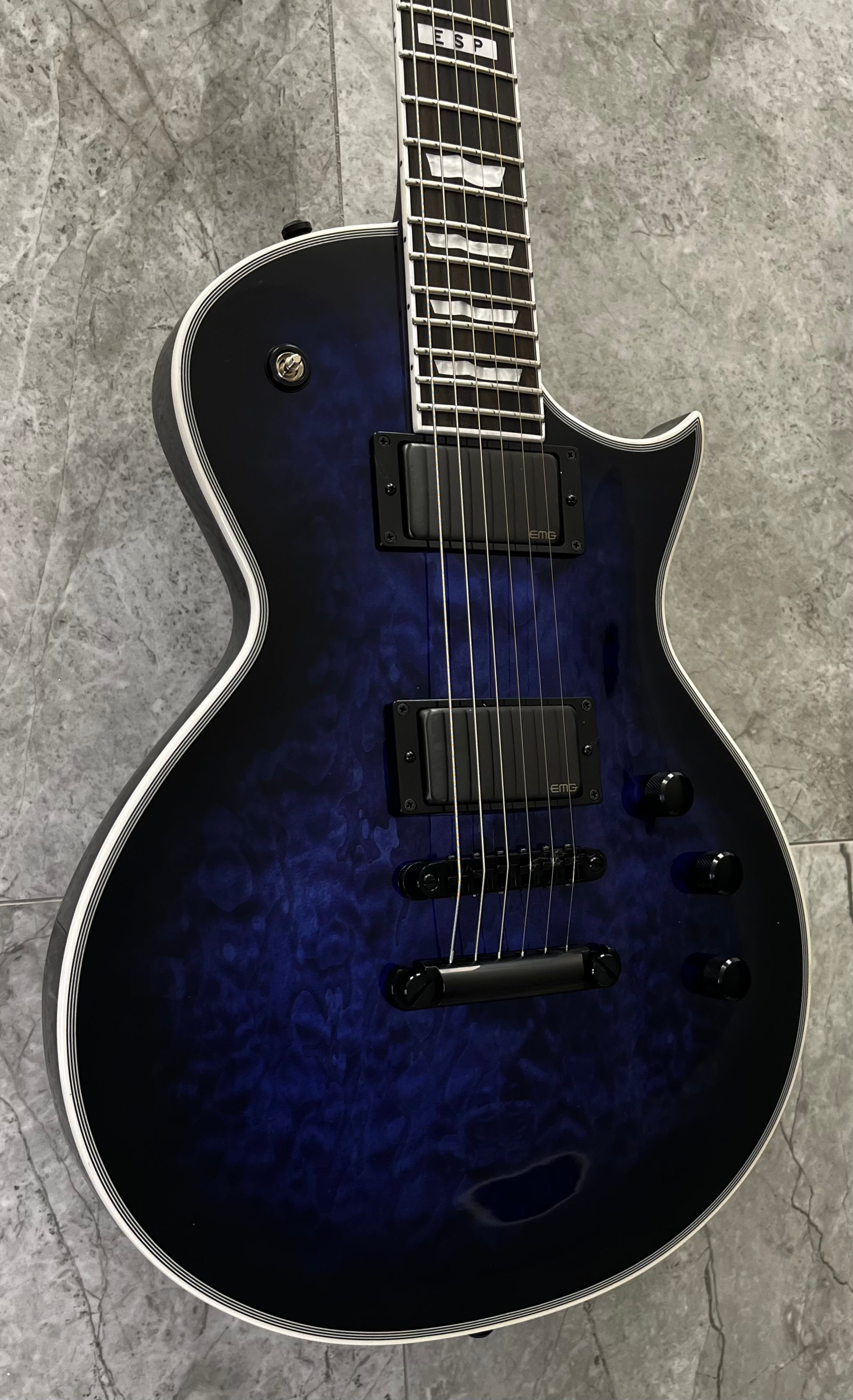 ESP E-II EII Eclipse Electric Guitar, Reindeer Blue EIIECQMRDB SERIAL NUMBER ES7645253 - 8 LBS 3 OZ