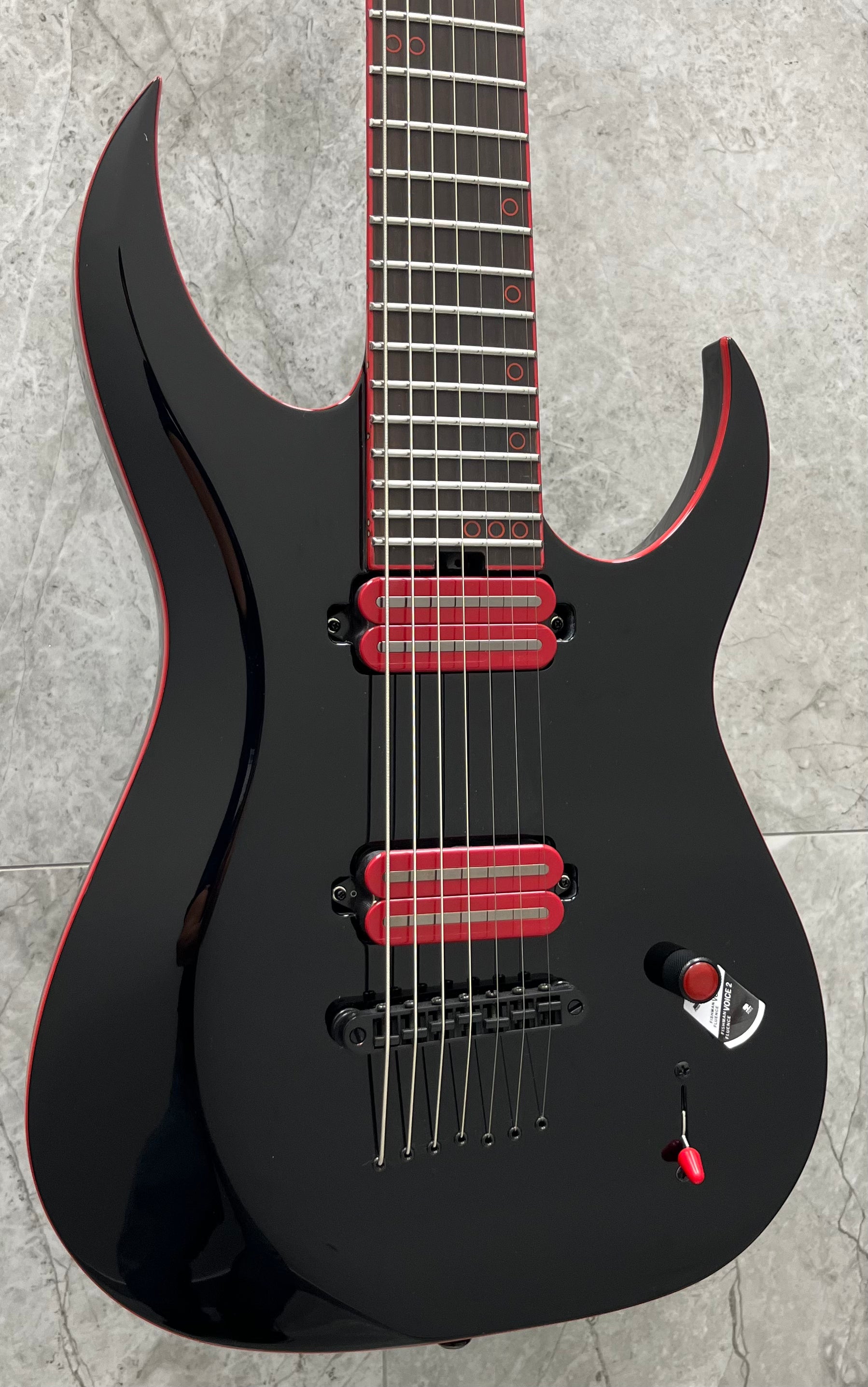 Schecter Sunset-7 7 String Red Dawn Gloss Black 3891-SHC SERIAL NUMBER IM25021071 - 7.6 LBS